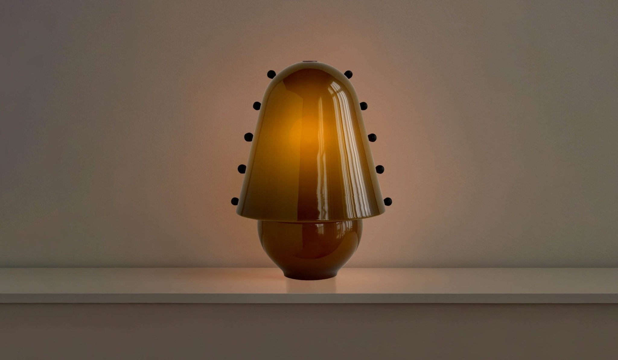 Enzo Contemporary Glass Table Lamp-Neutral Decor