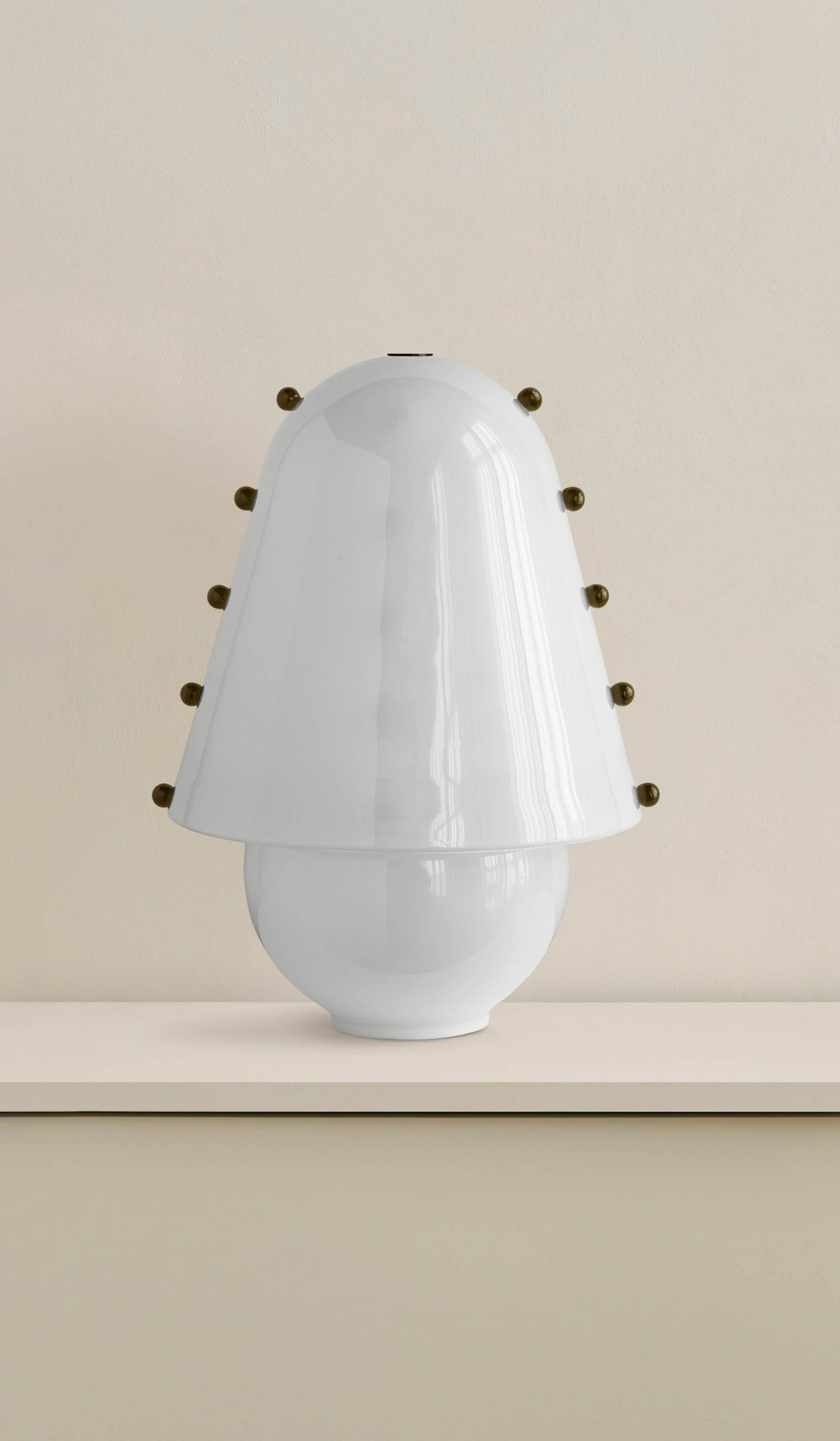 Enzo Contemporary Glass Table Lamp-Neutral Decor