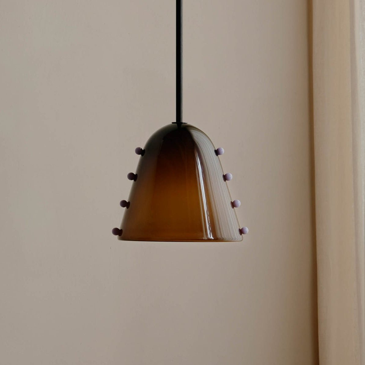 Lola Contemporary Glass Pendant Lamp-Neutral Decor