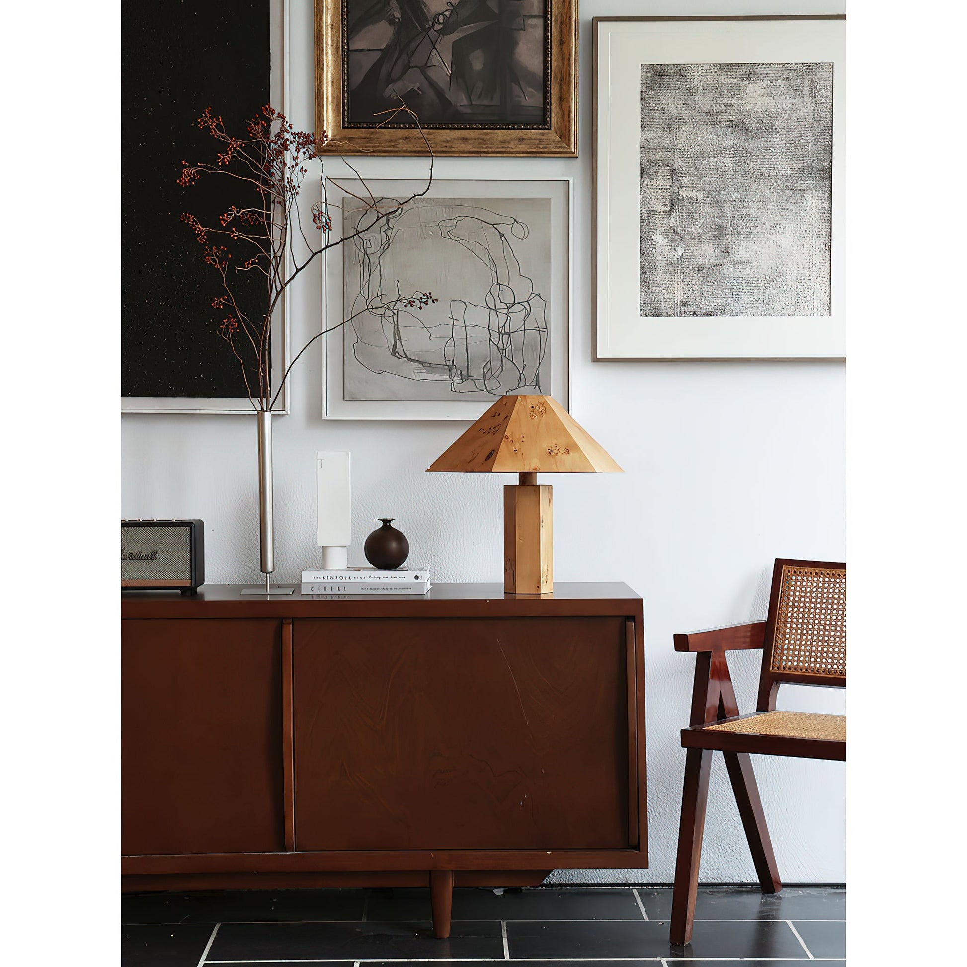 Full view of the Gena Table Lamp against a neutral background.