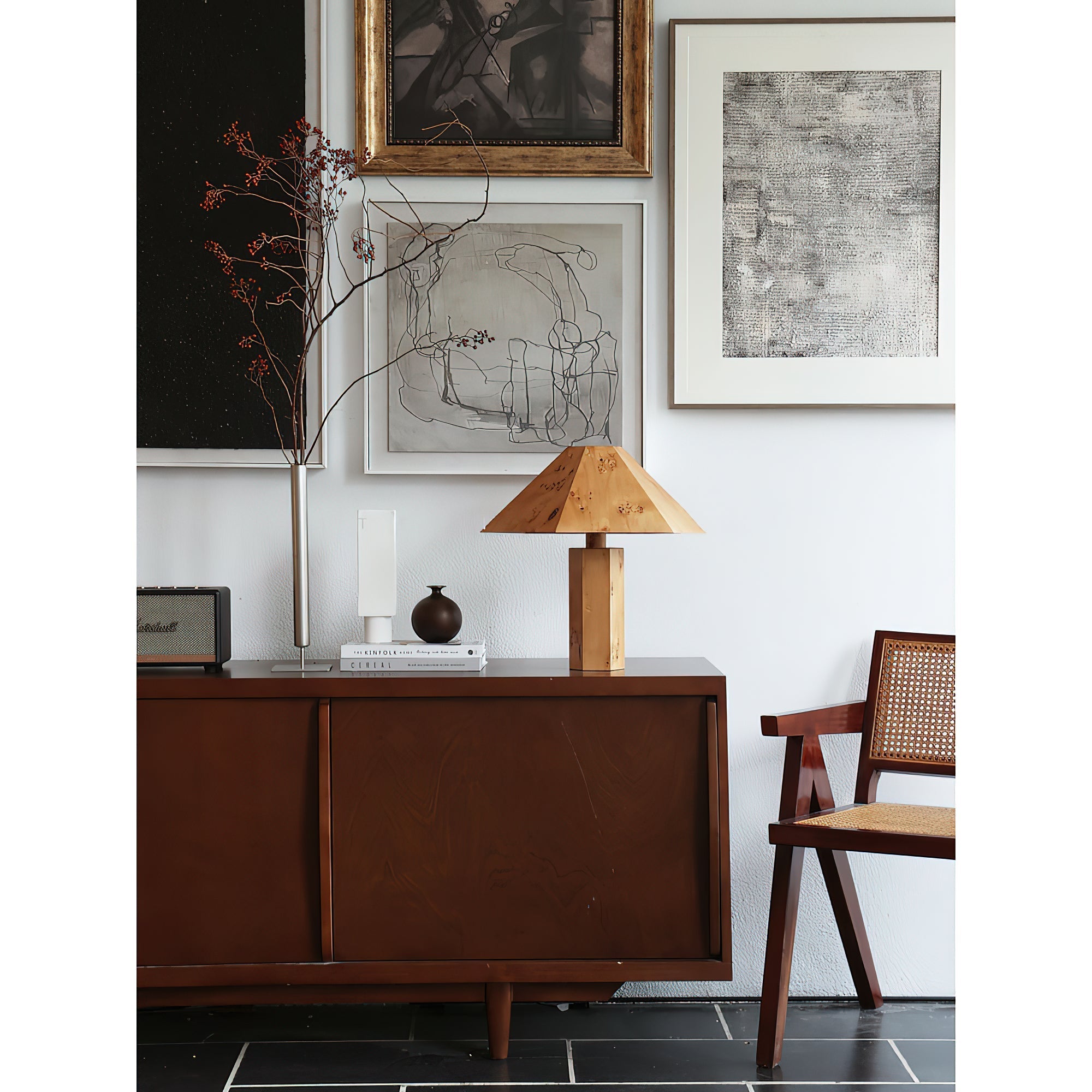Full view of the Gena Table Lamp against a neutral background.