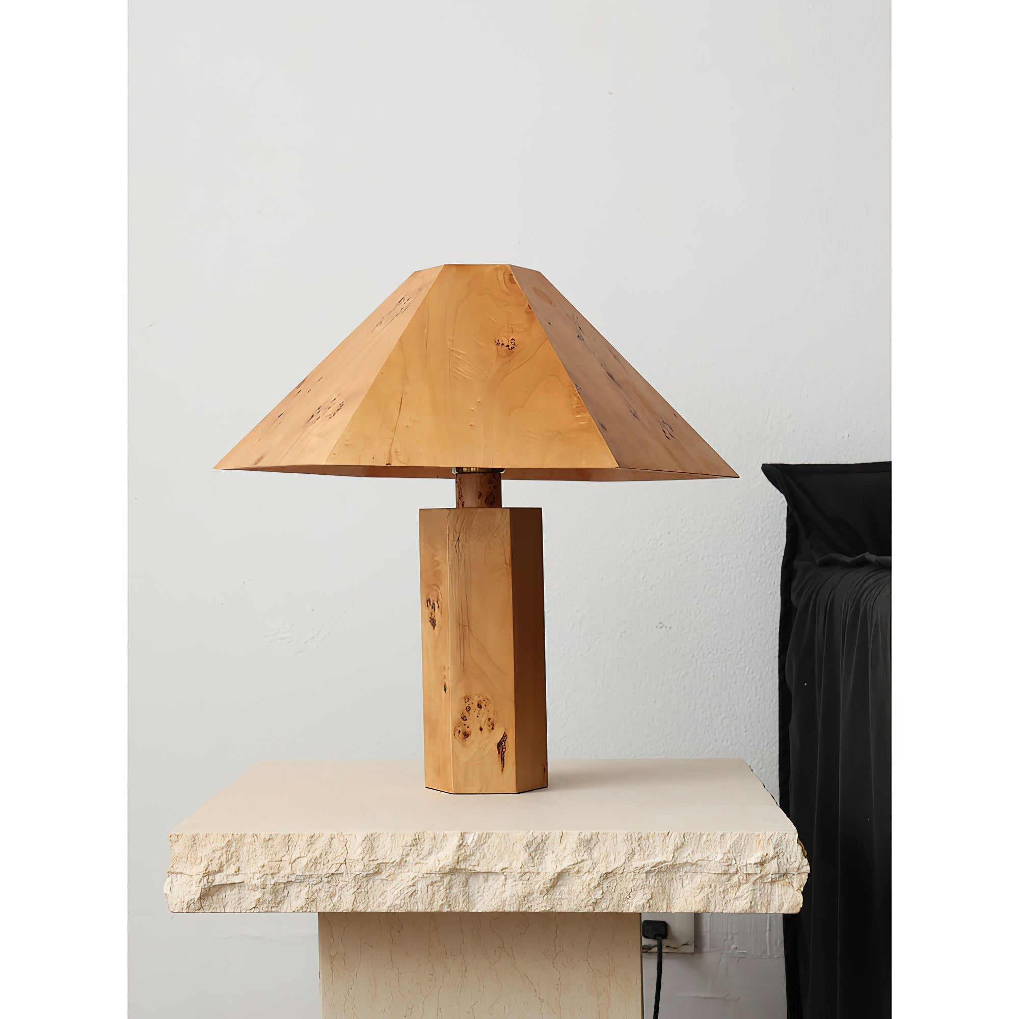 Another angle showing the texture of the Gena Table Lamp's body.