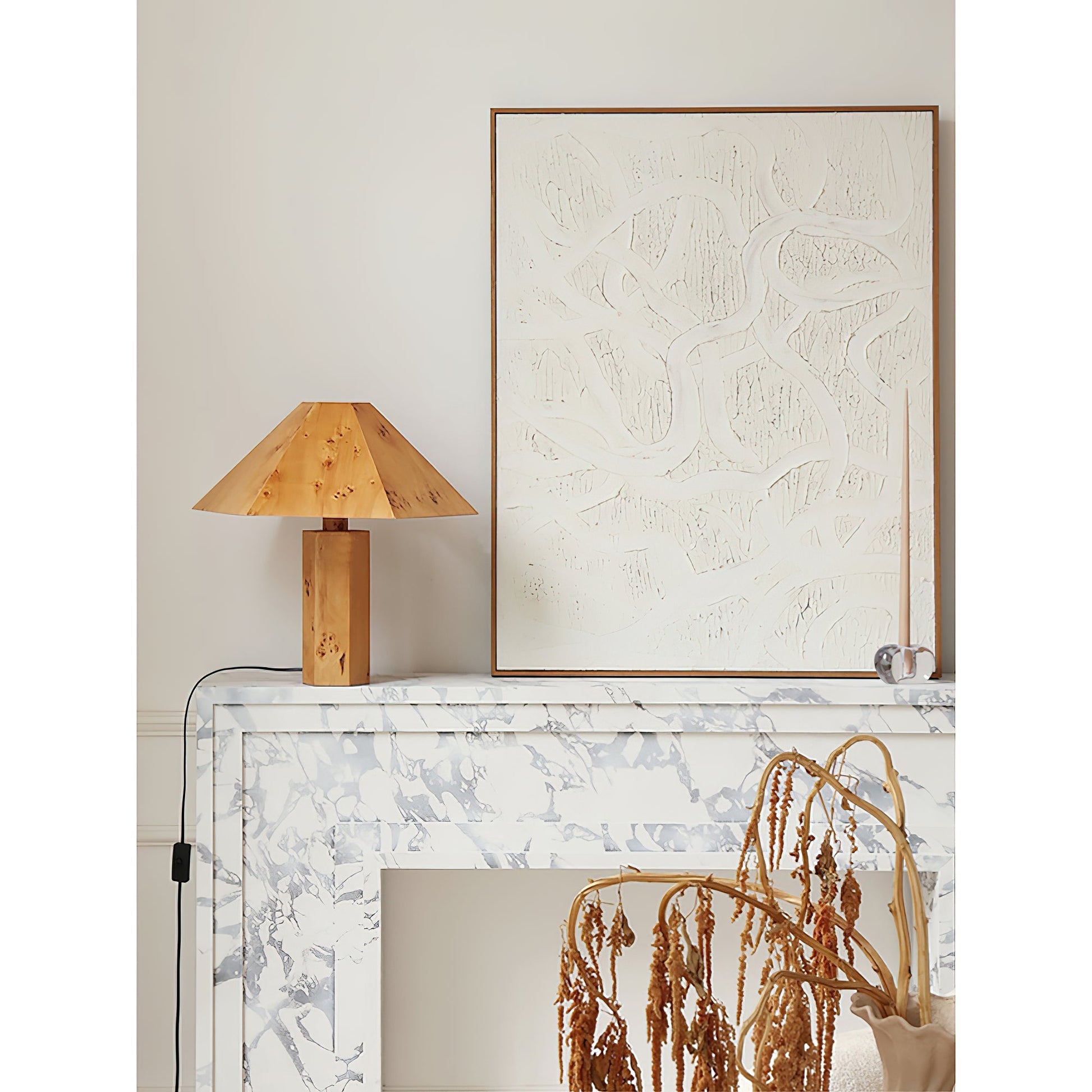 Gena Table Lamp shown from the back.