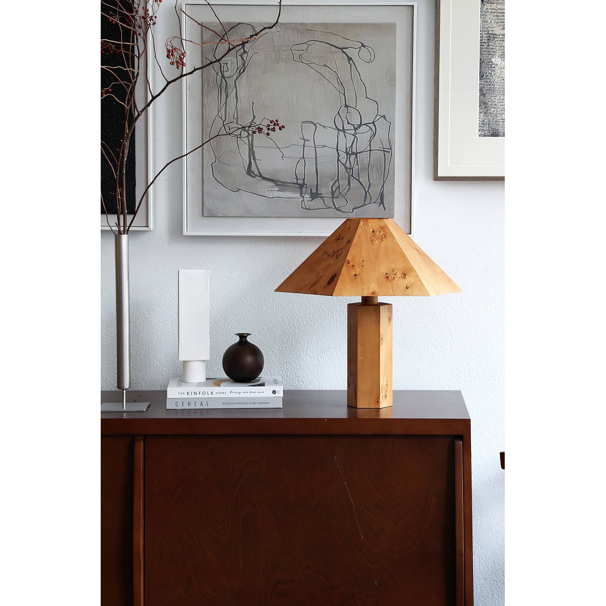Gena Table Lamp in a bedroom on a nightstand.