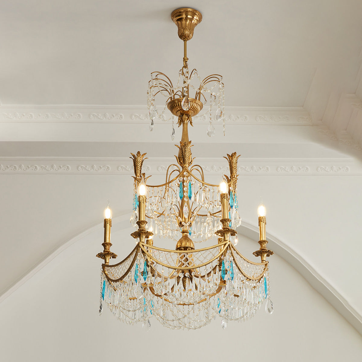 Genovese Chandelier against a plain background to show its form.