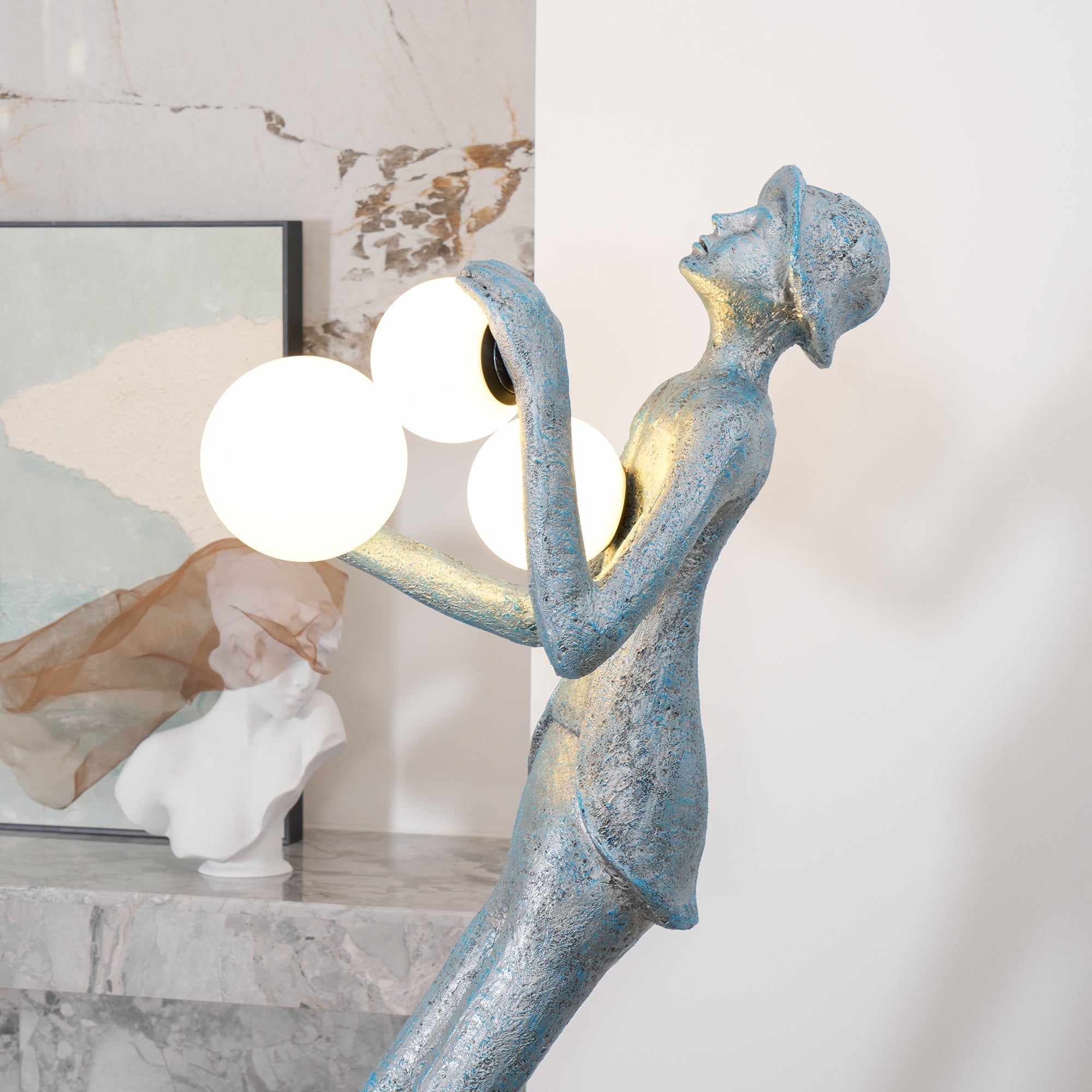 Evlirir Artistic Bronze Floor Lamp-Neutral Decor