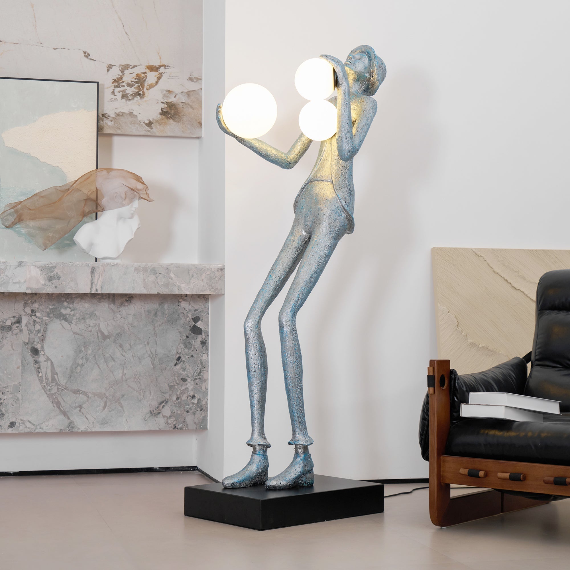 Evlirir Artistic Bronze Floor Lamp-Neutral Decor