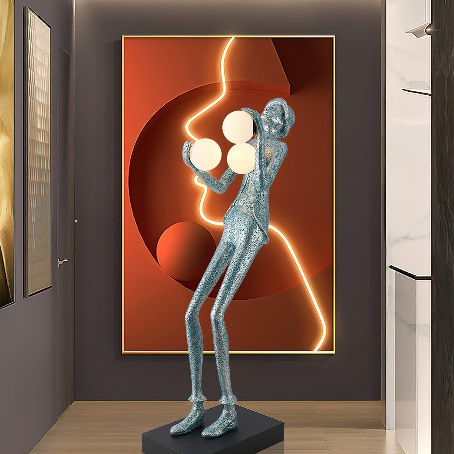 Evlirir Artistic Bronze Floor Lamp-Neutral Decor