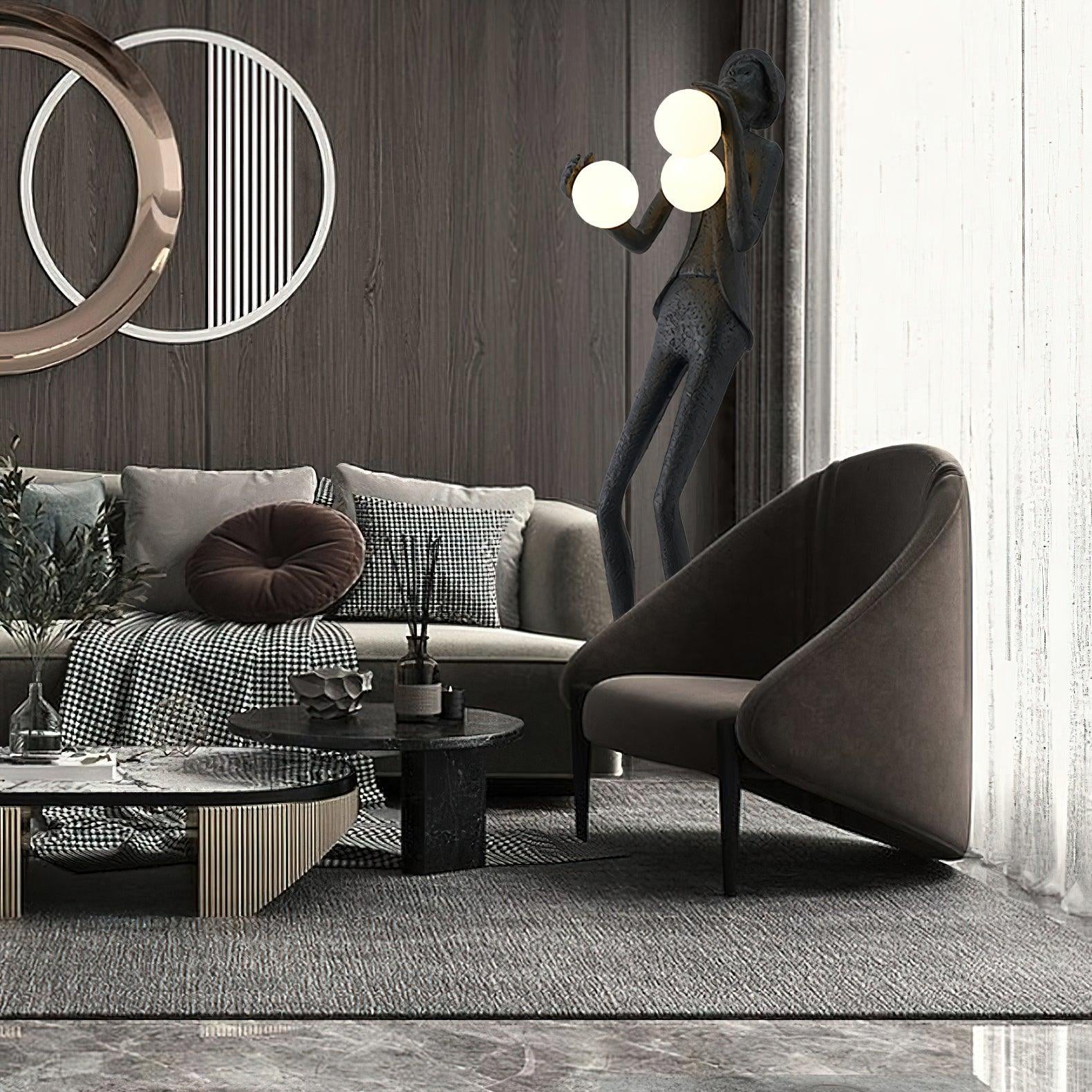 Evlirir Artistic Bronze Floor Lamp-Neutral Decor