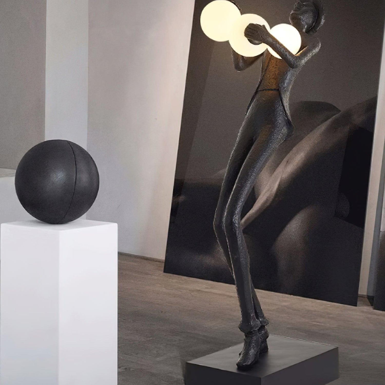 Evlirir Artistic Bronze Floor Lamp-Neutral Decor