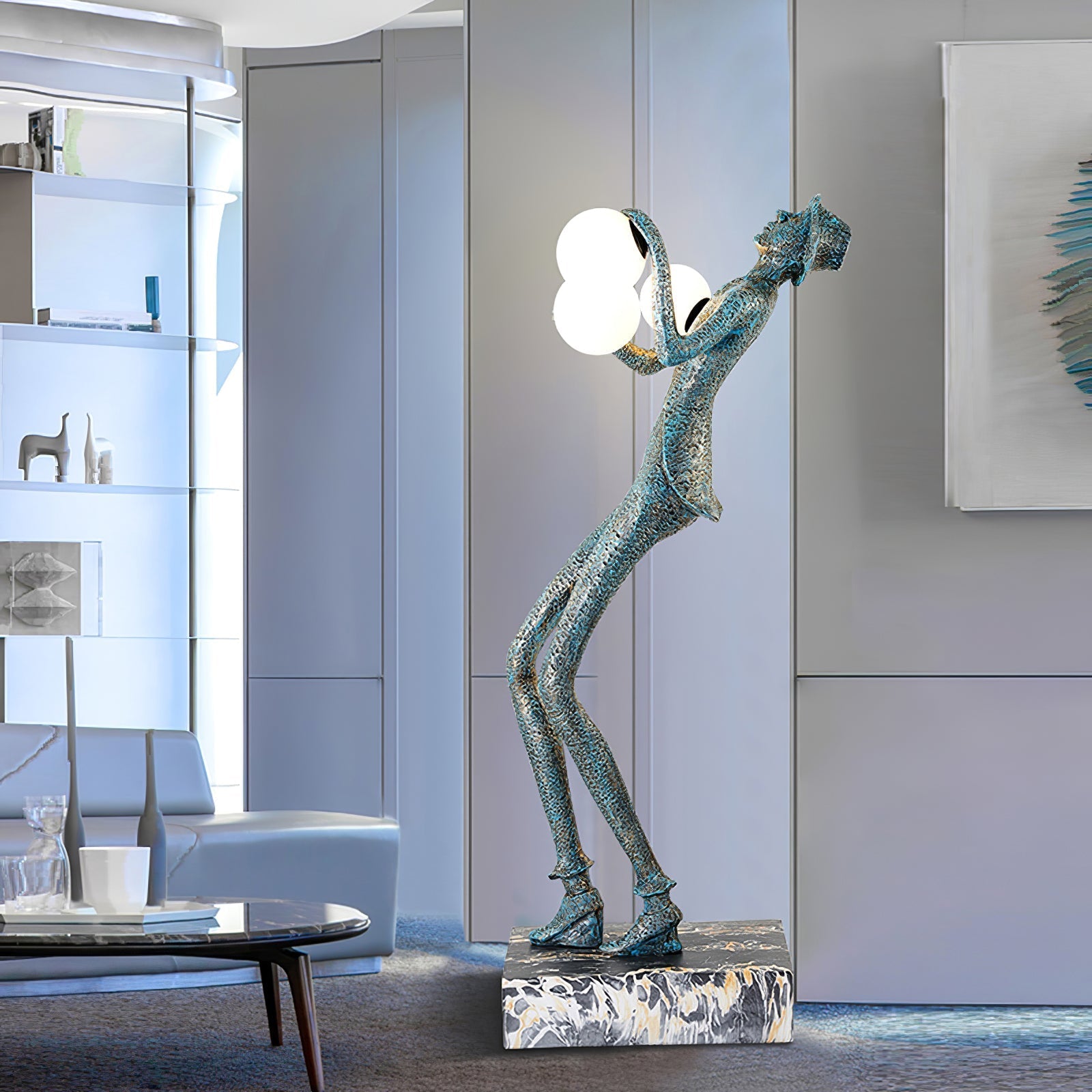 Evlirir Artistic Bronze Floor Lamp-Neutral Decor