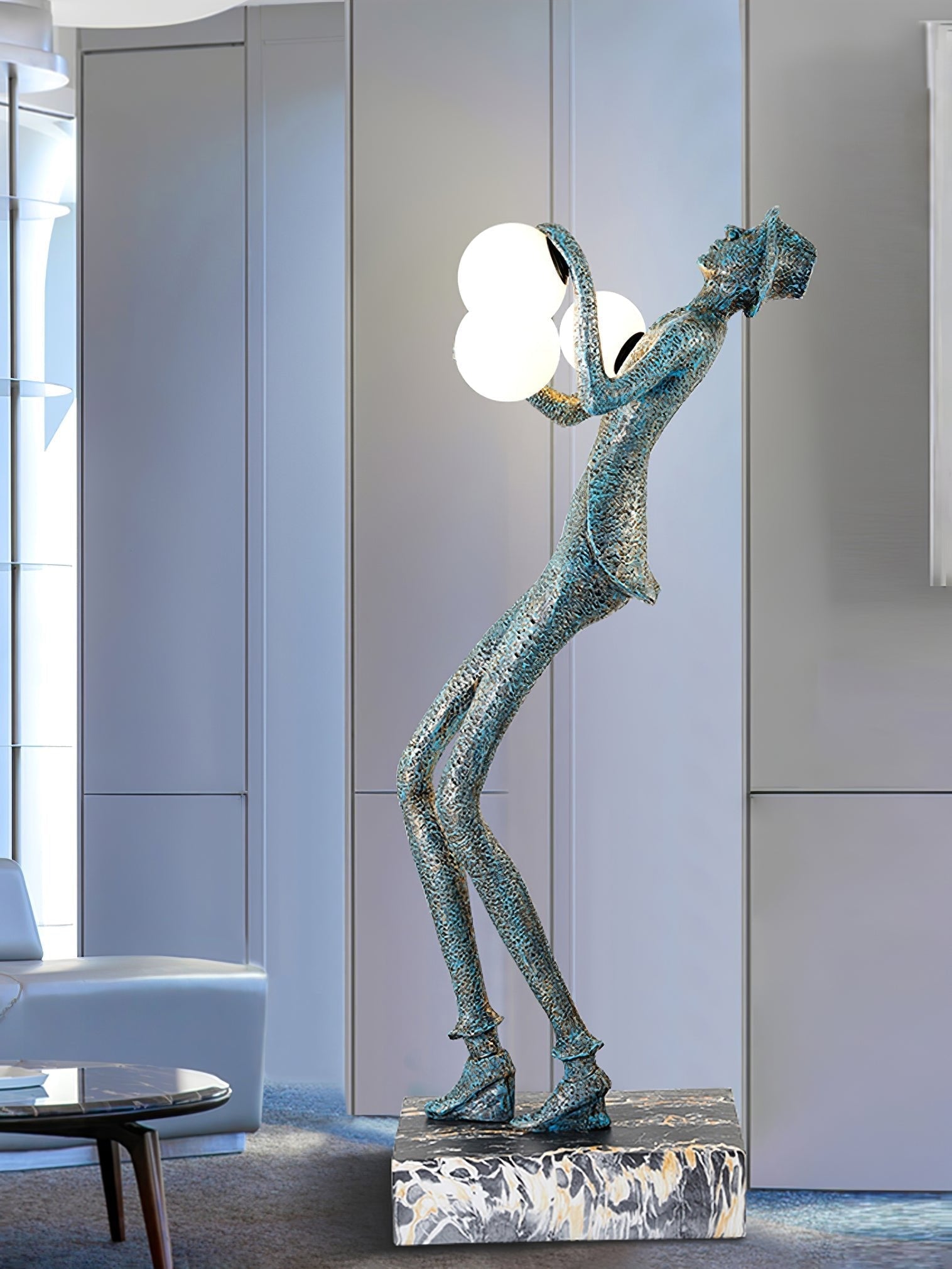 Evlirir Artistic Bronze Floor Lamp-Neutral Decor