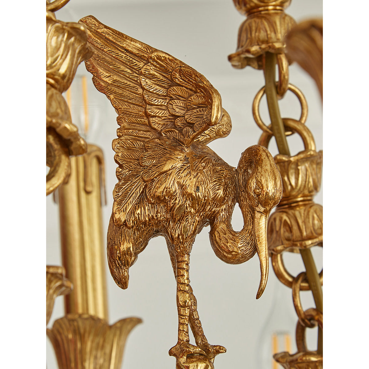 Full view of the largest 10+5 head chandelier model.