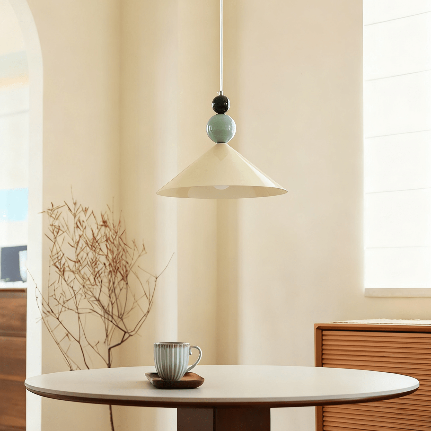 Geo Orb Pendant Light-Neutral Decor
