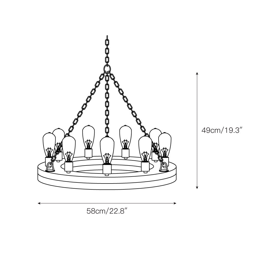 Rowan Wood Chandelier