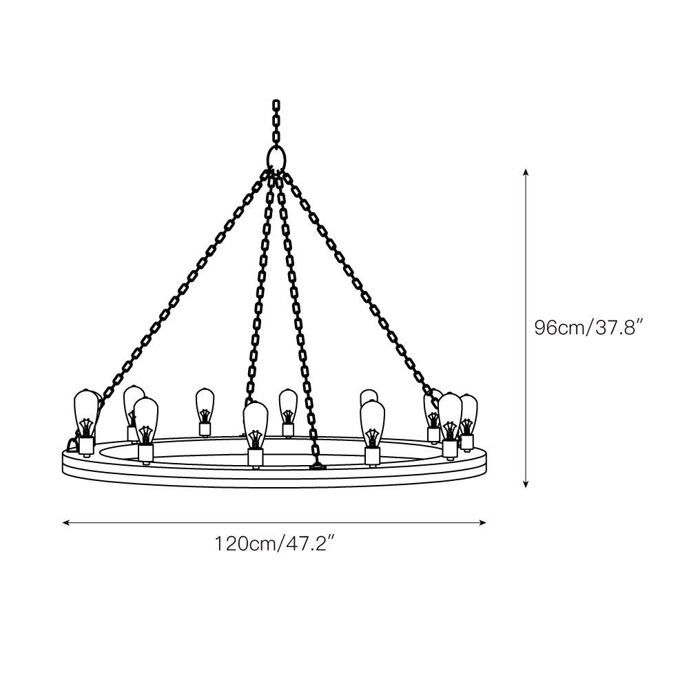 Rowan Wood Chandelier