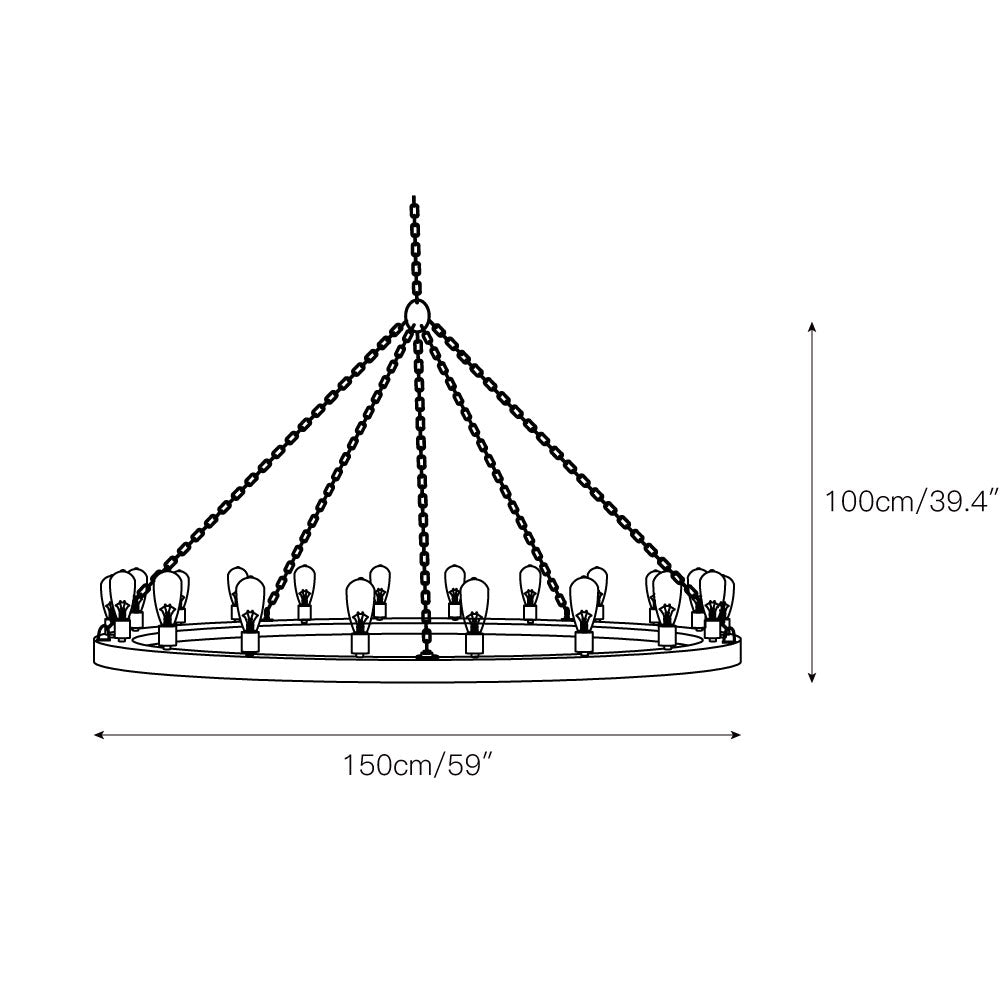 Rowan Wood Chandelier