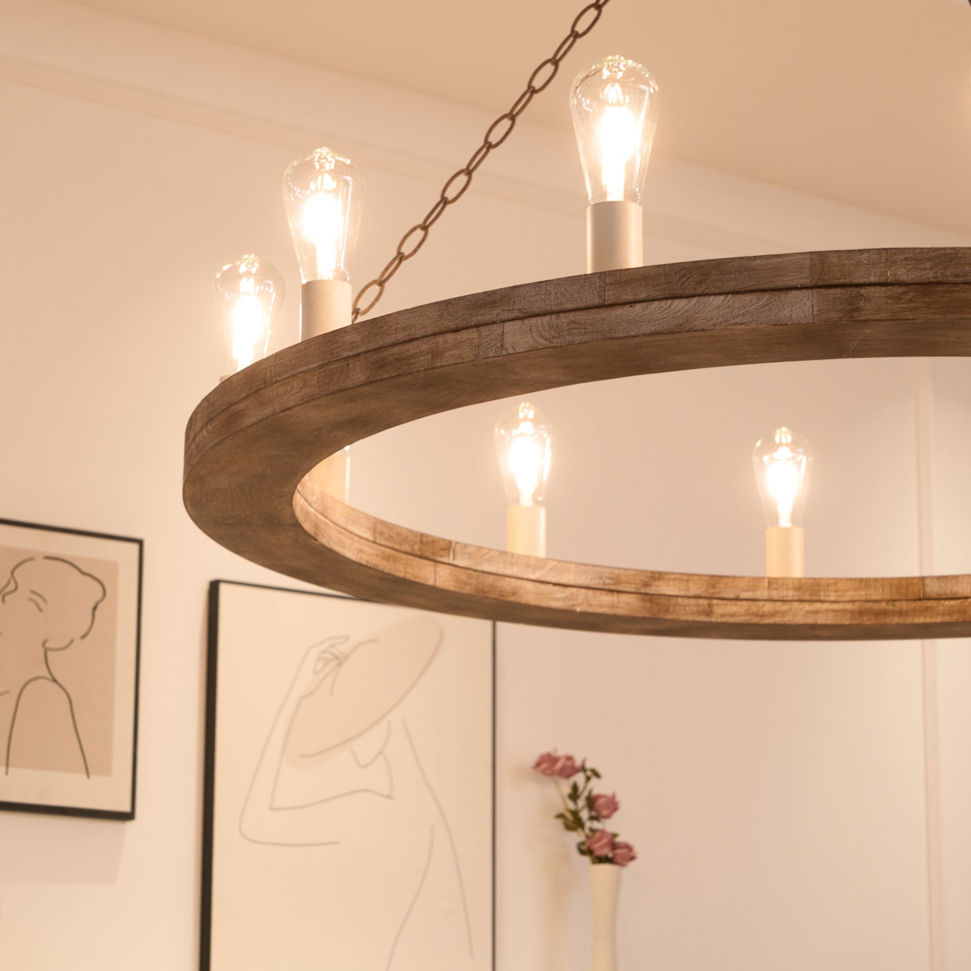 Rowan Wood Chandelier