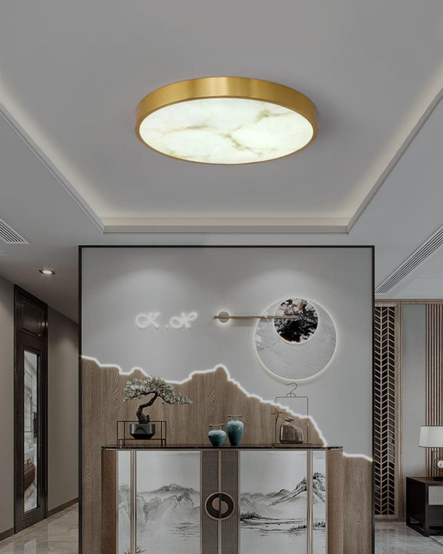 Selene Alabaster Ceiling Light