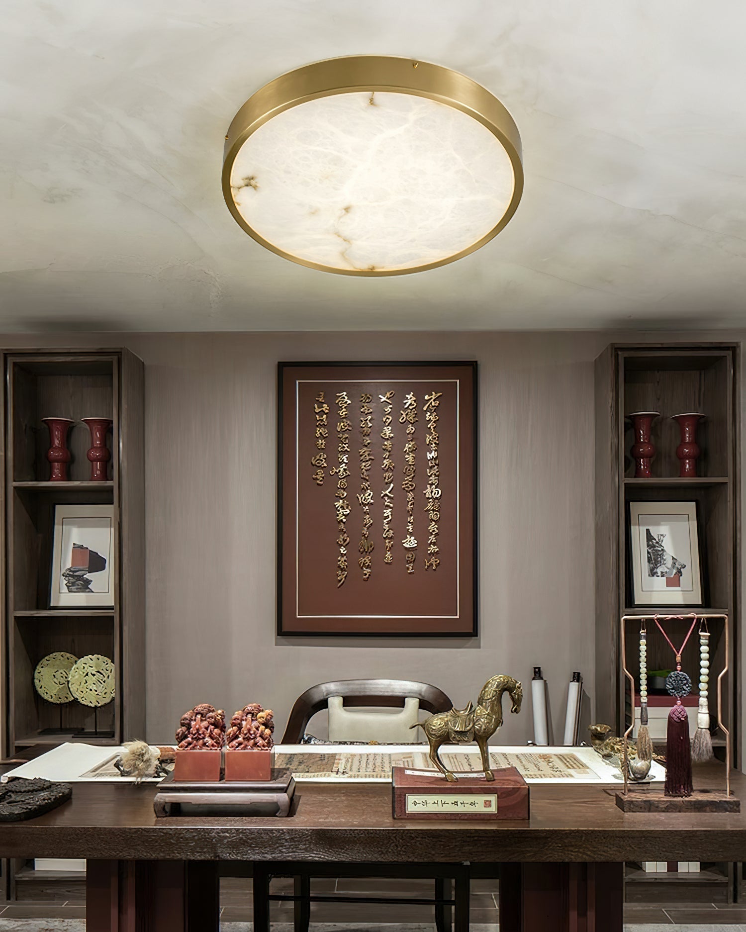 Selene Alabaster Ceiling Light