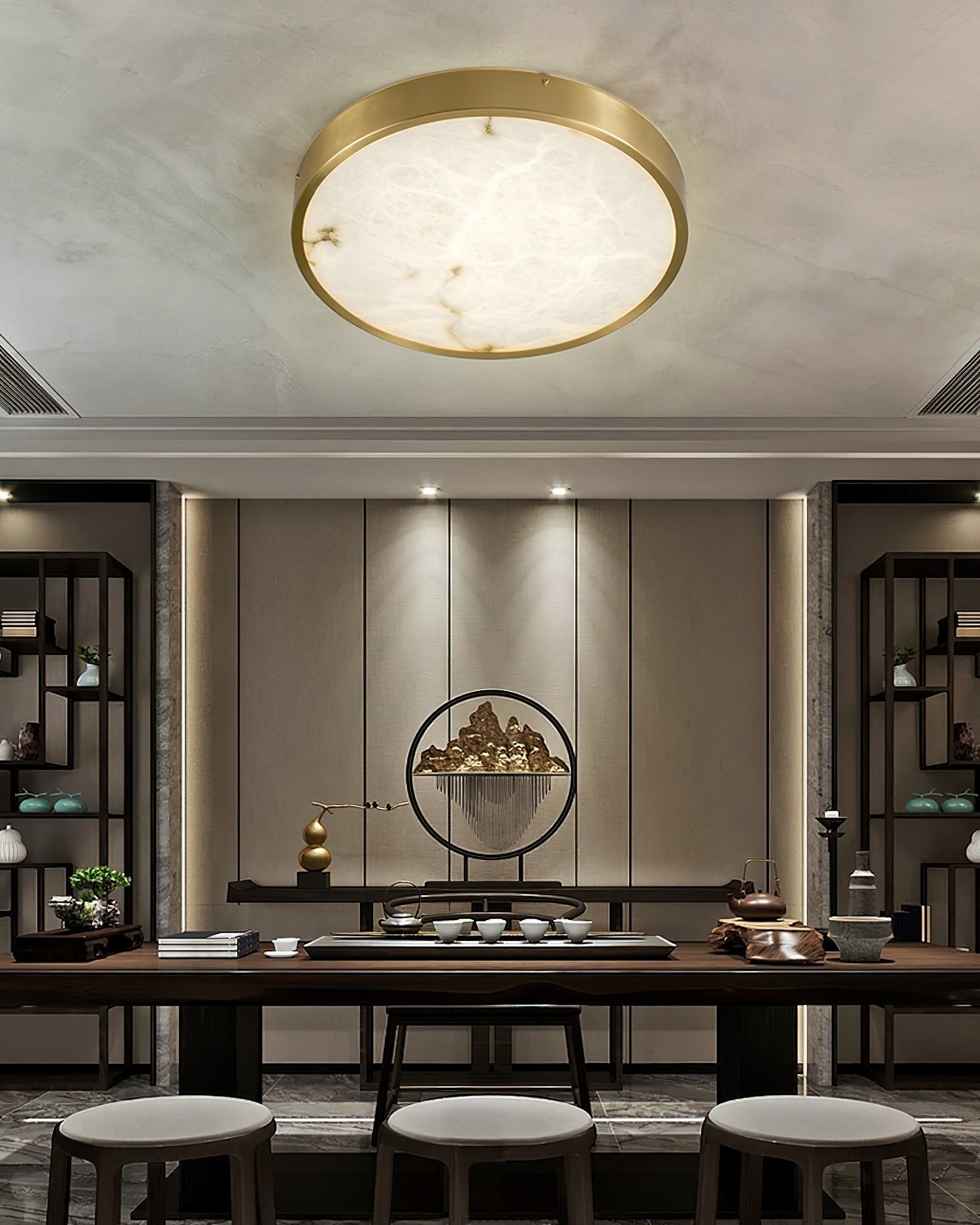 Selene Alabaster Ceiling Light
