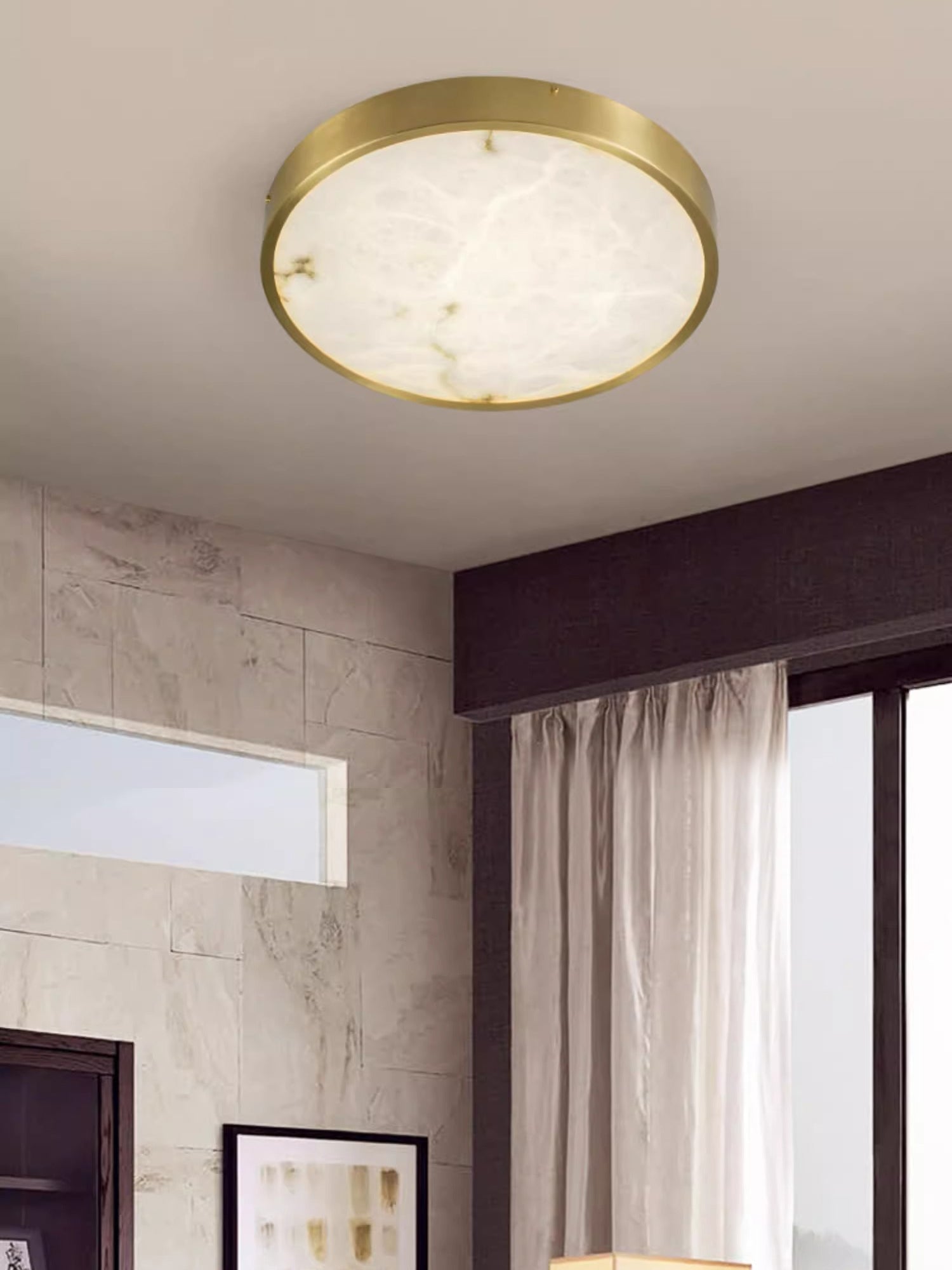 Selene Alabaster Ceiling Light