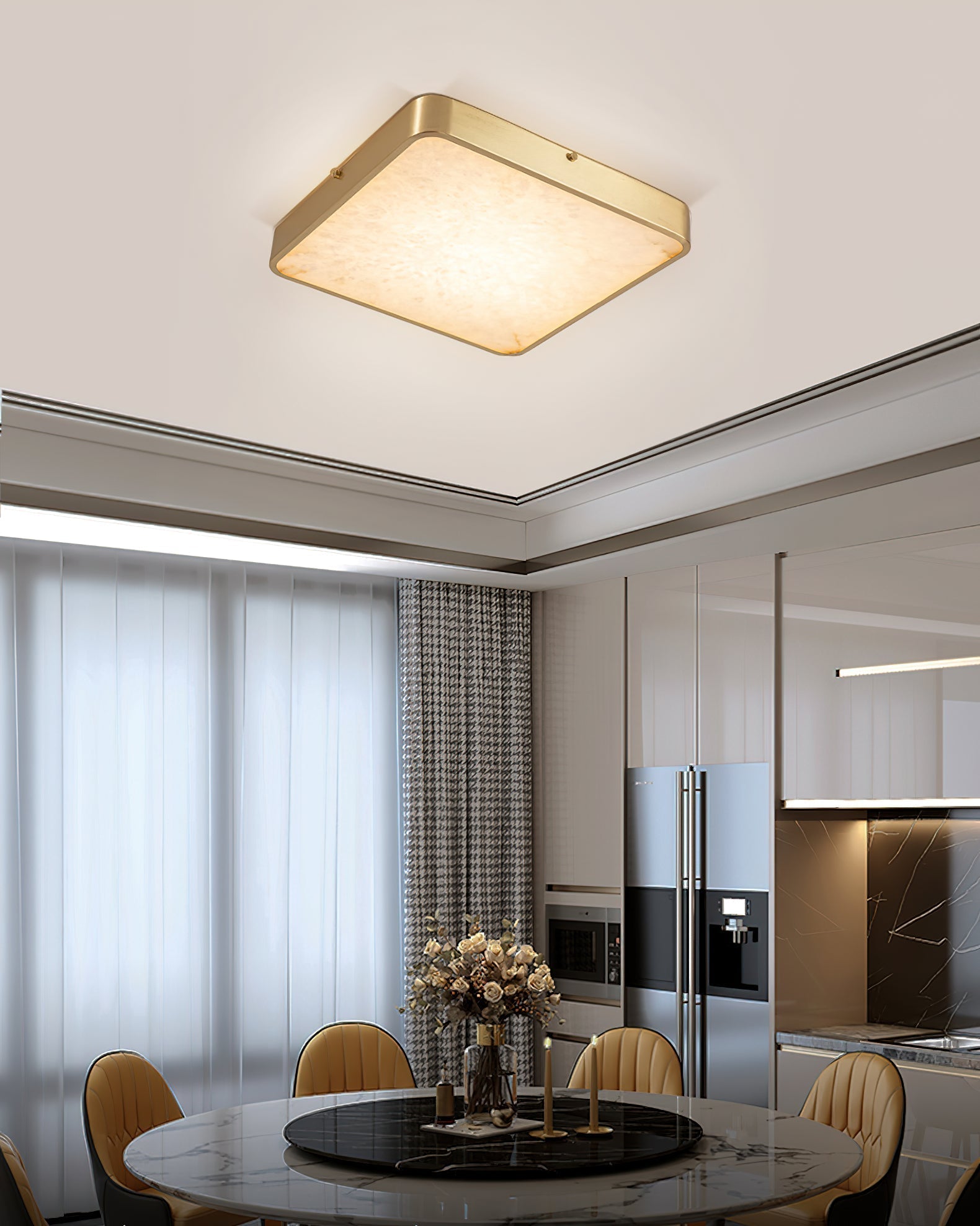 Selene Alabaster Ceiling Light