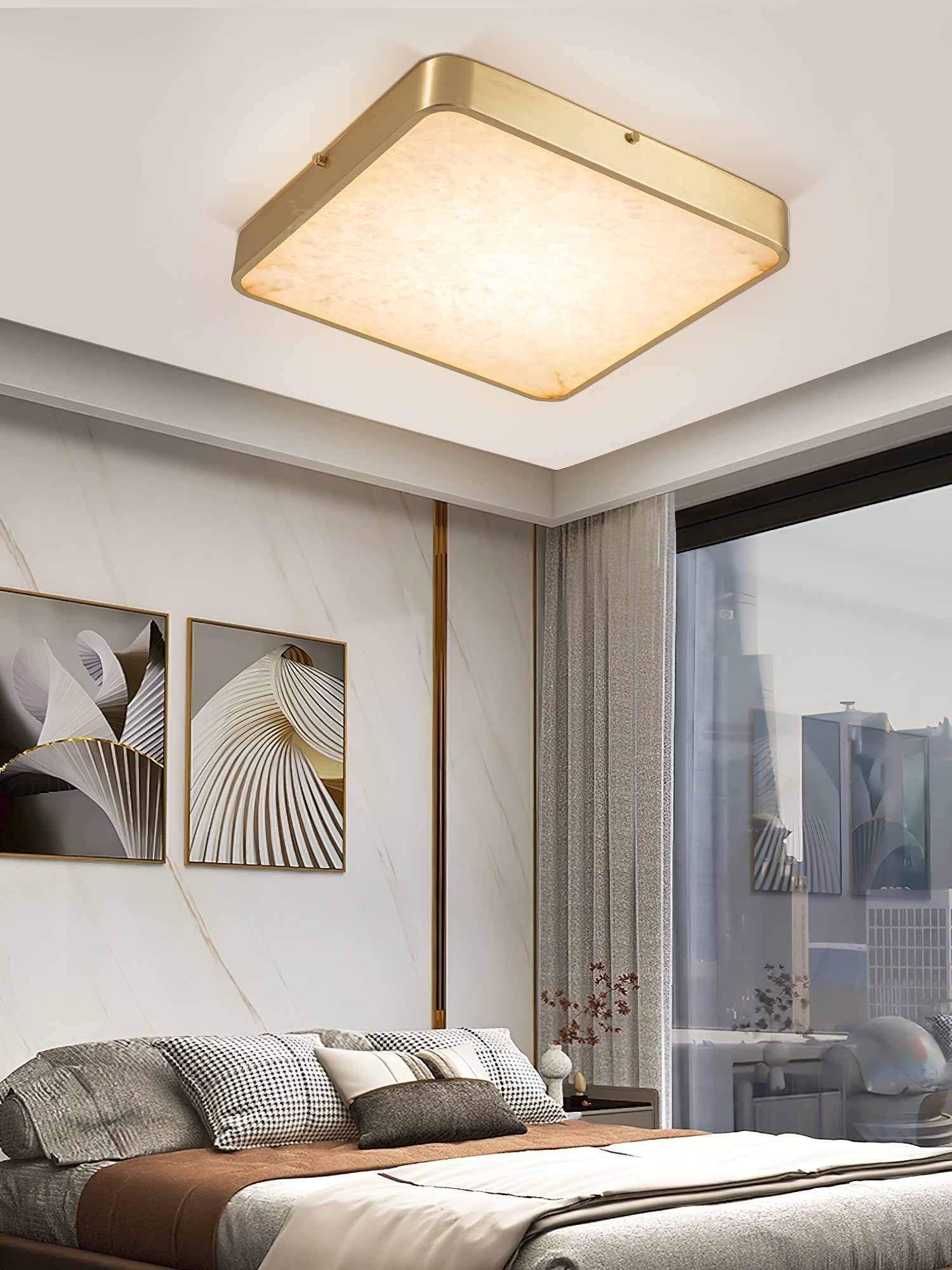 Selene Alabaster Ceiling Light