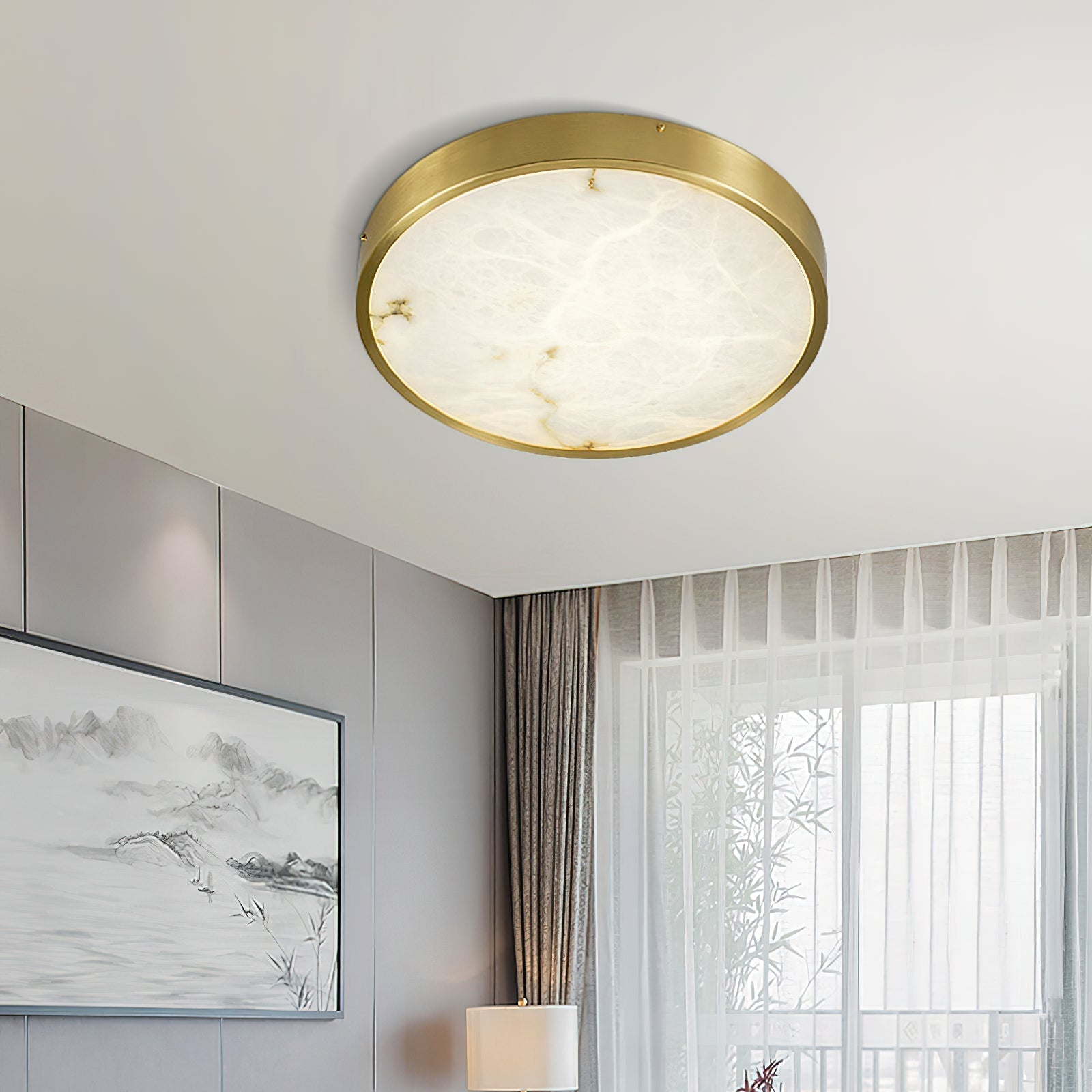 Selene Alabaster Ceiling Light