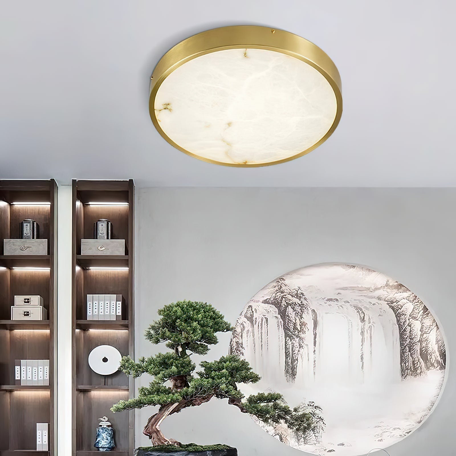 Selene Alabaster Ceiling Light