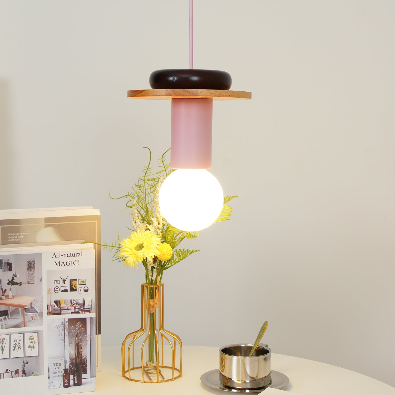 Gram Modern Wood Pendant Light-Neutral Decor