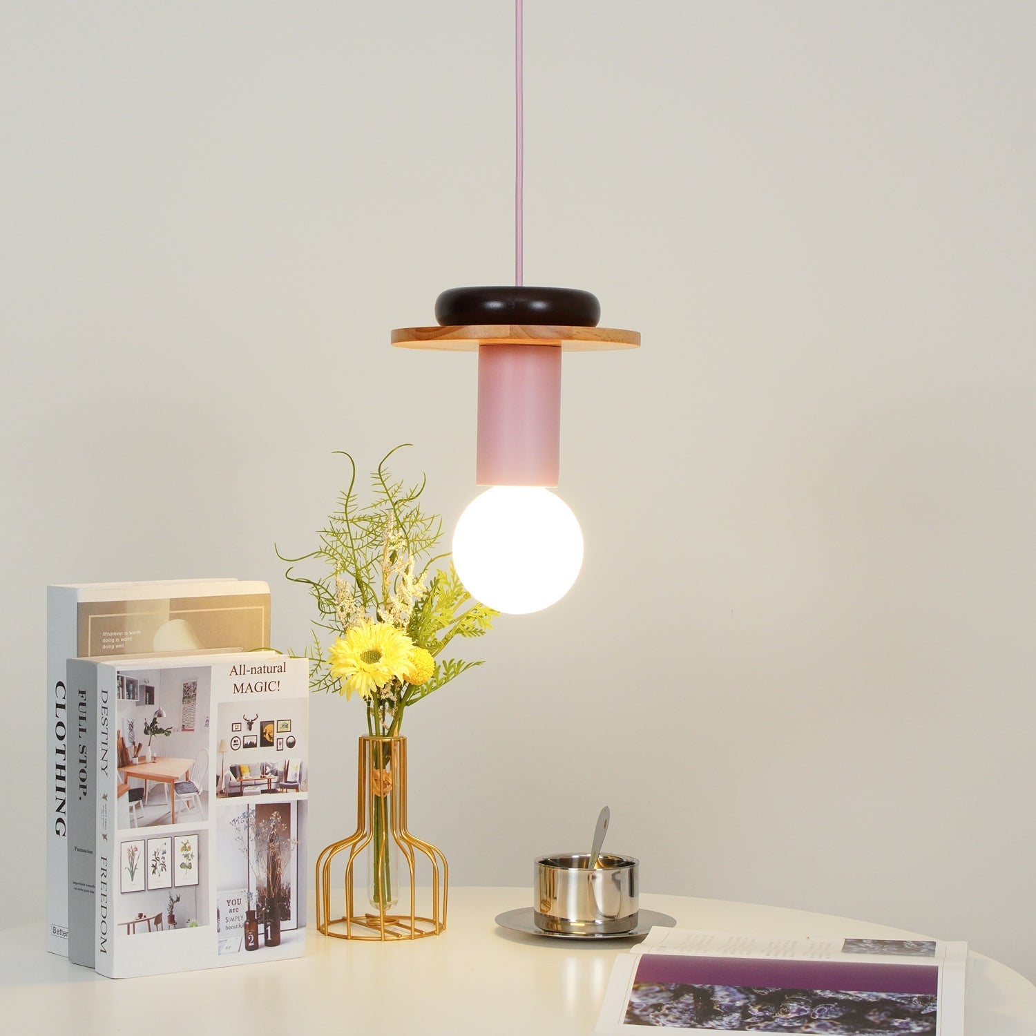 Gram Modern Wood Pendant Light-Neutral Decor