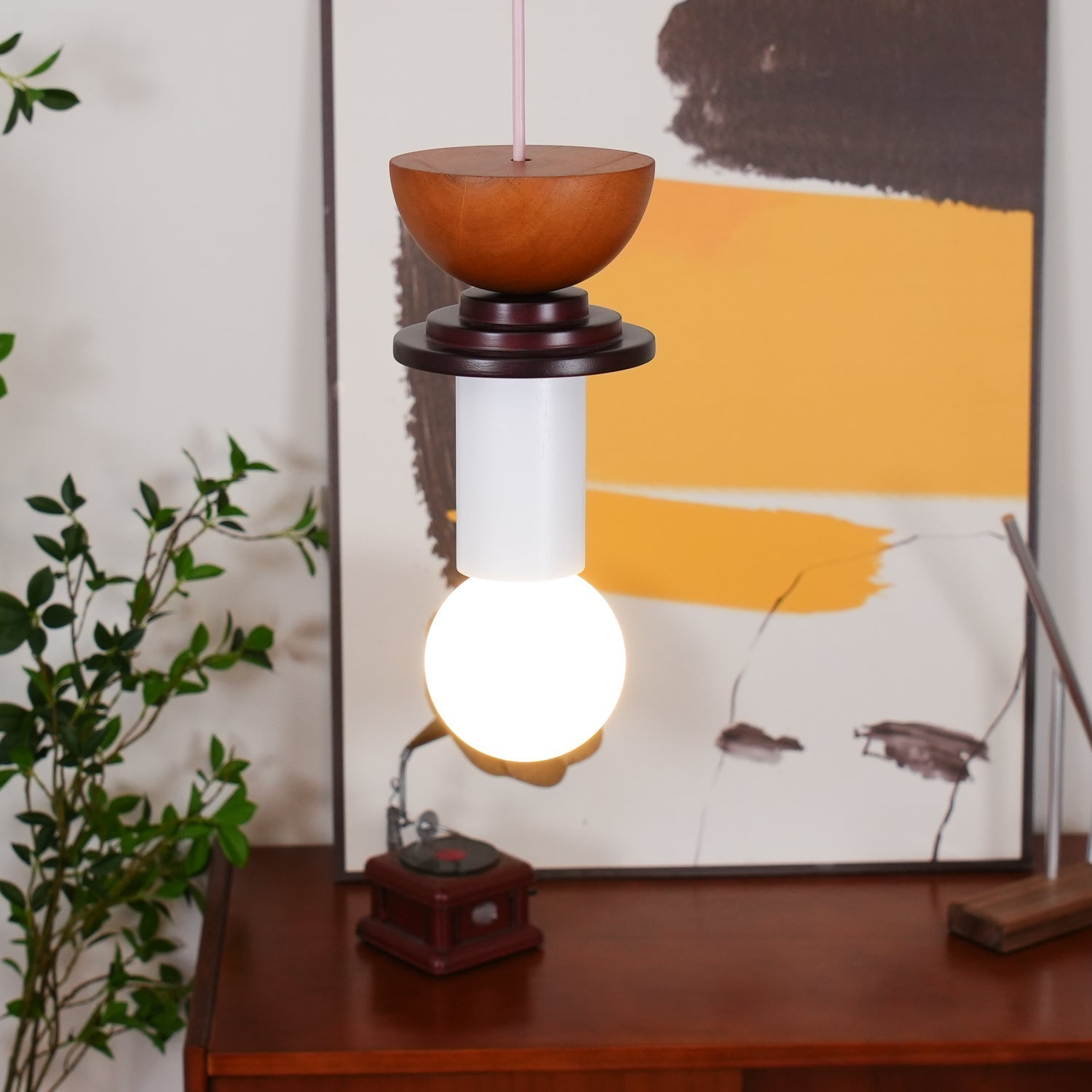 Gram Modern Wood Pendant Light-Neutral Decor