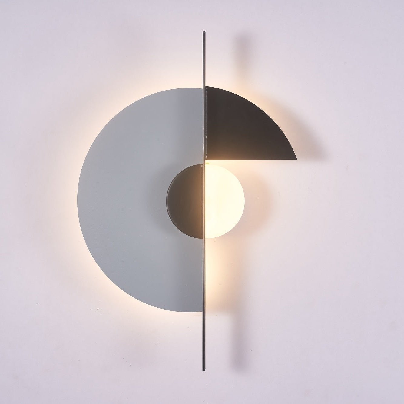 Geometric Eclipse Wall Sconce-Neutral Decor