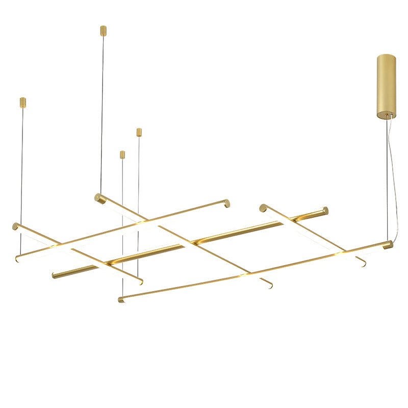 Geometric Linear Grid Pendant Lamp-Neutral Decor
