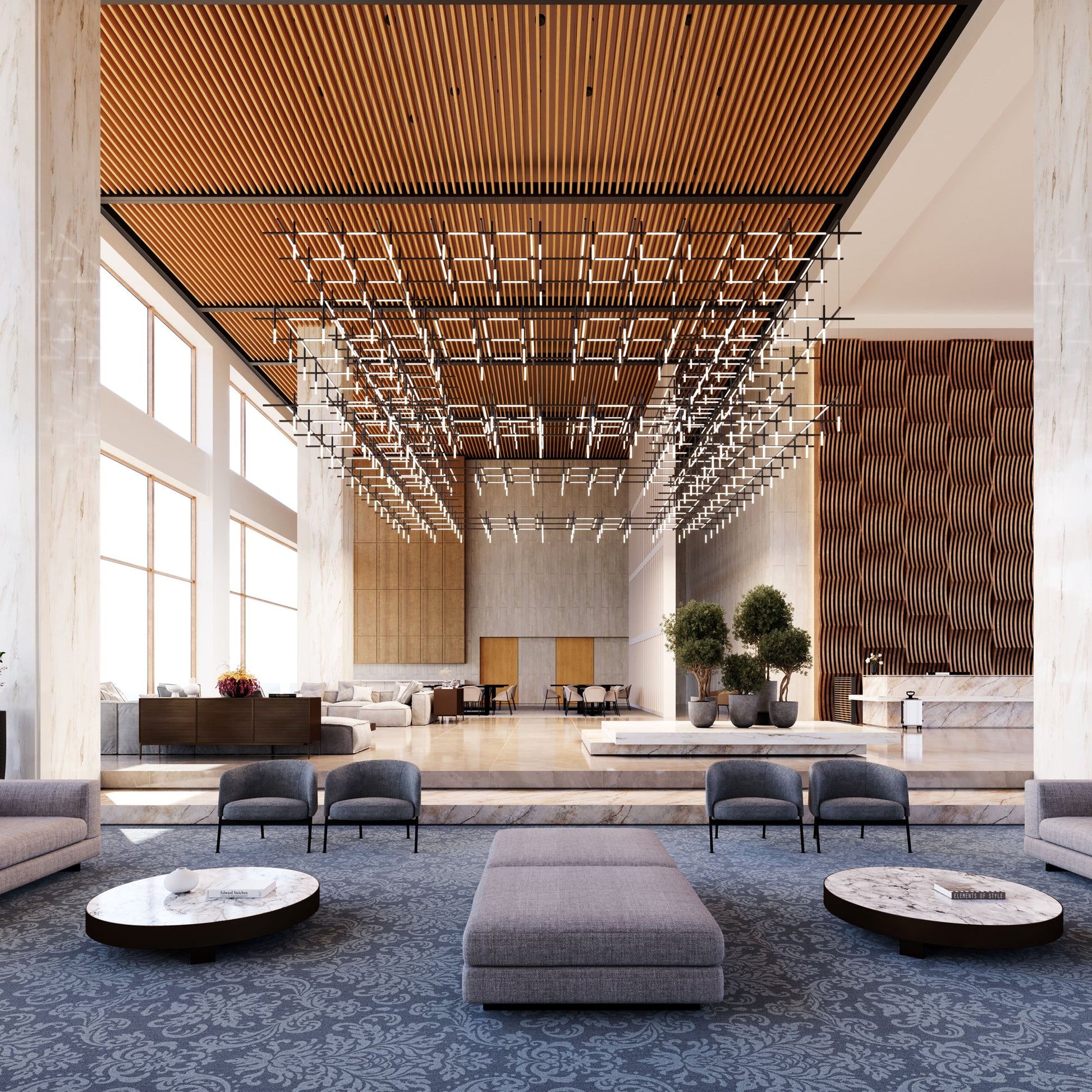 Geometric Linear Pendant Lamp-Neutral Decor