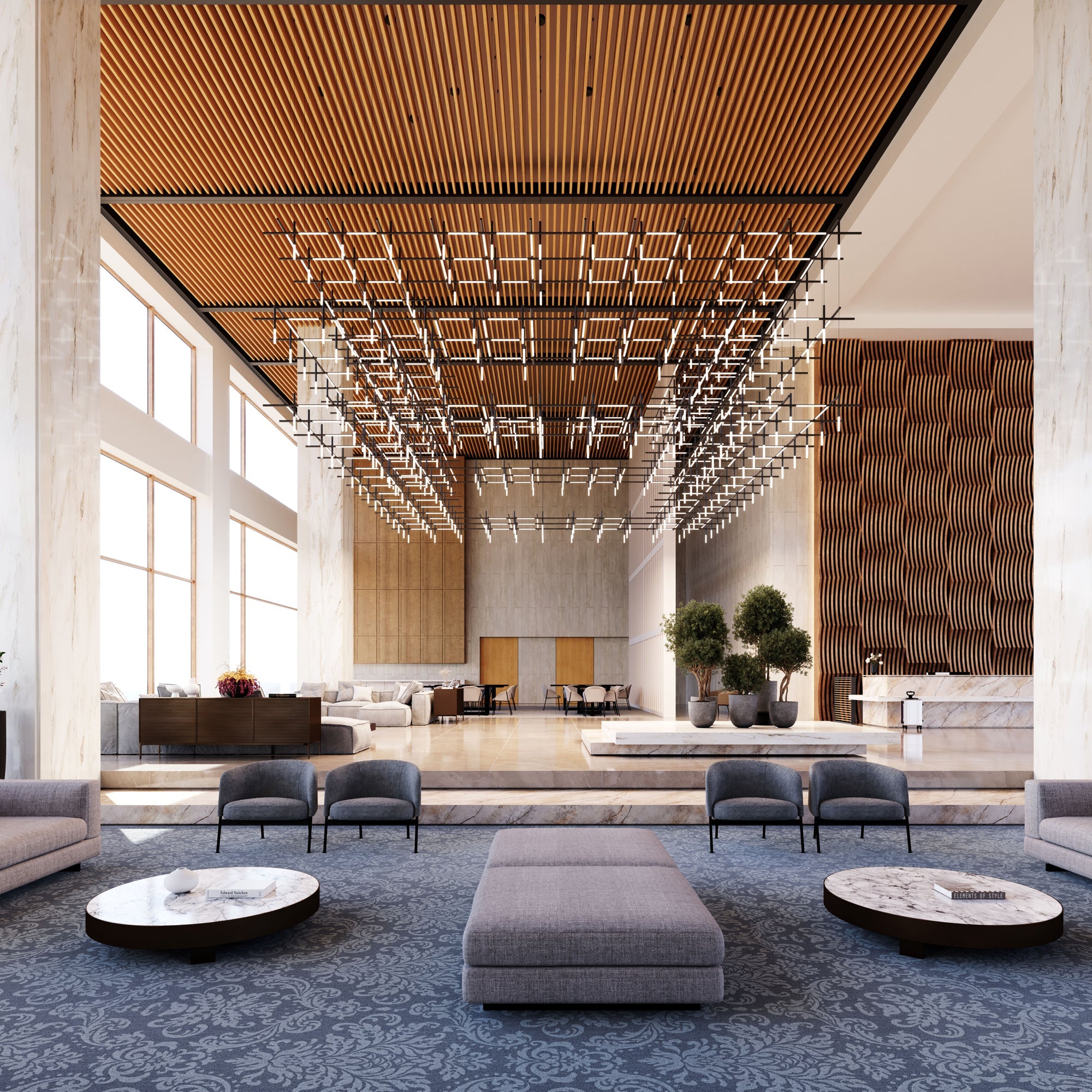 Geometric Linear Pendant Lamp-Neutral Decor