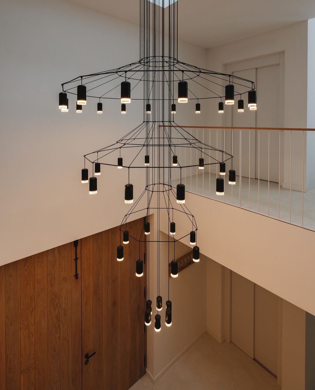 Bovena Pendant Lamp Geometric Wire Black LED-Neutral Decor