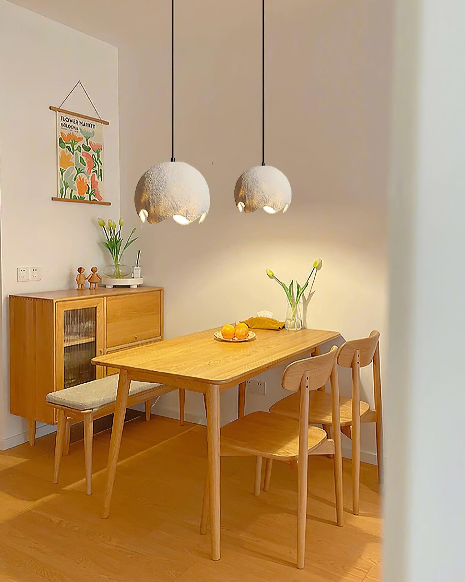 Patrick Wabi-Sabi Resin Pendant Light-Neutral Decor
