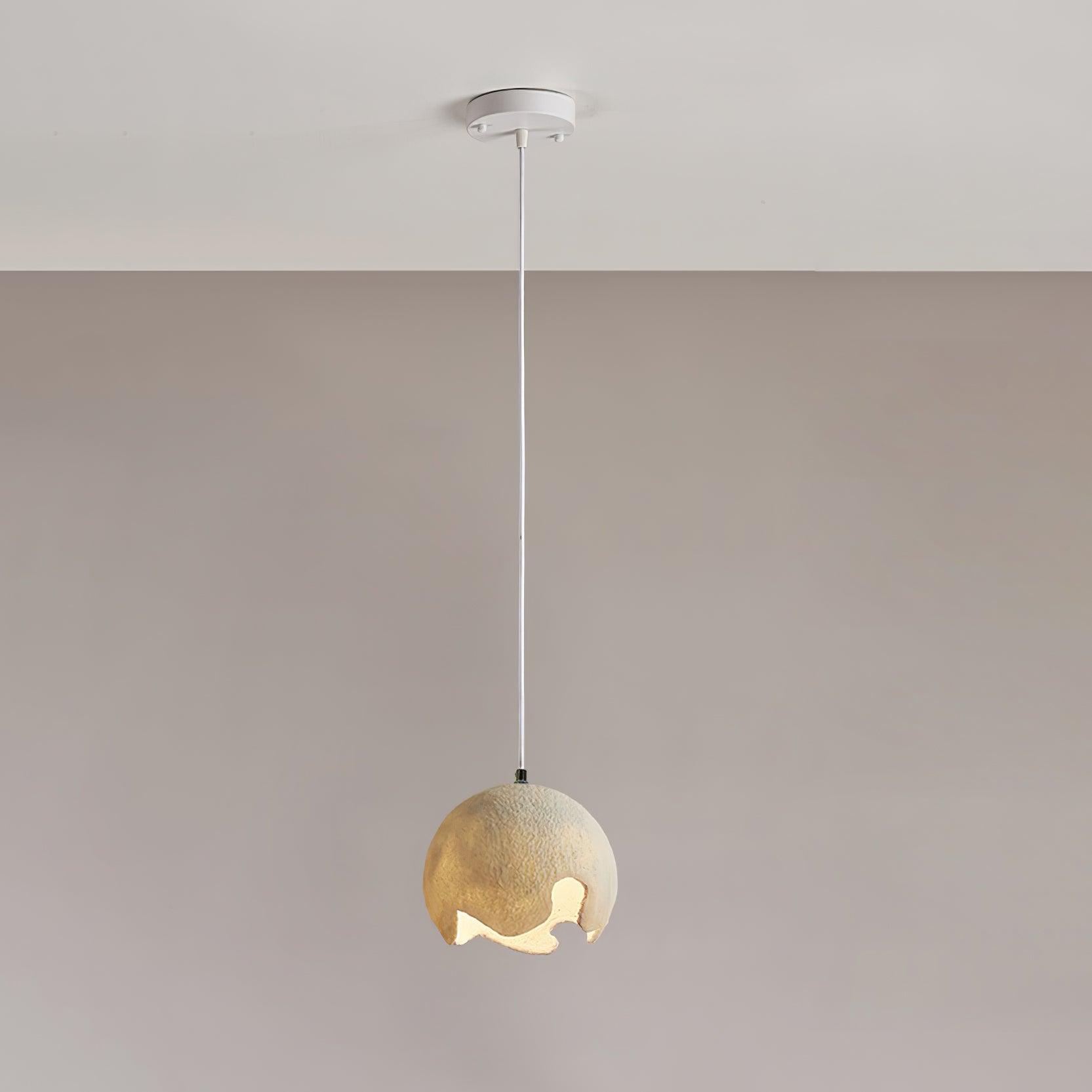 Patrick Wabi-Sabi Resin Pendant Light-Neutral Decor