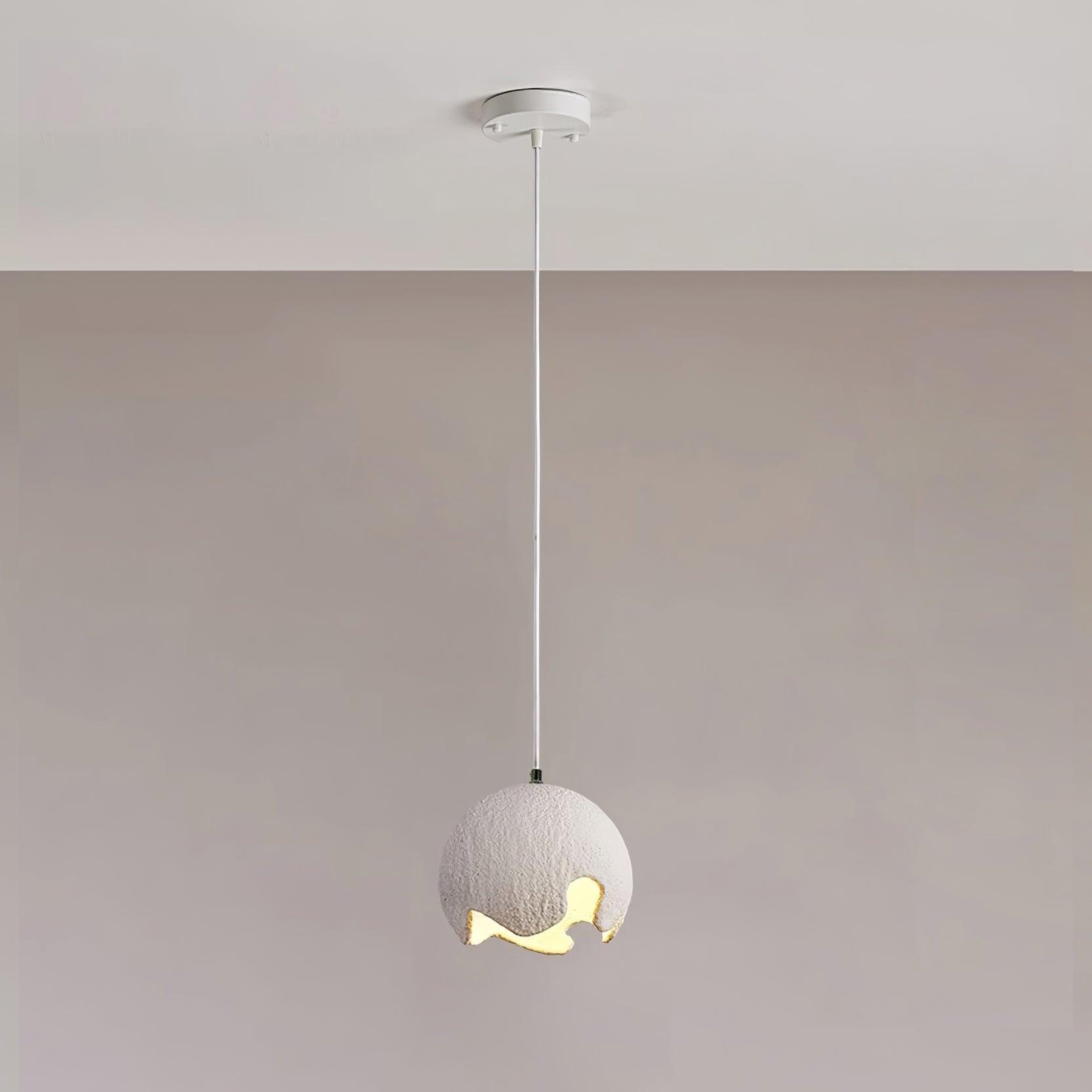 Patrick Wabi-Sabi Resin Pendant Light-Neutral Decor