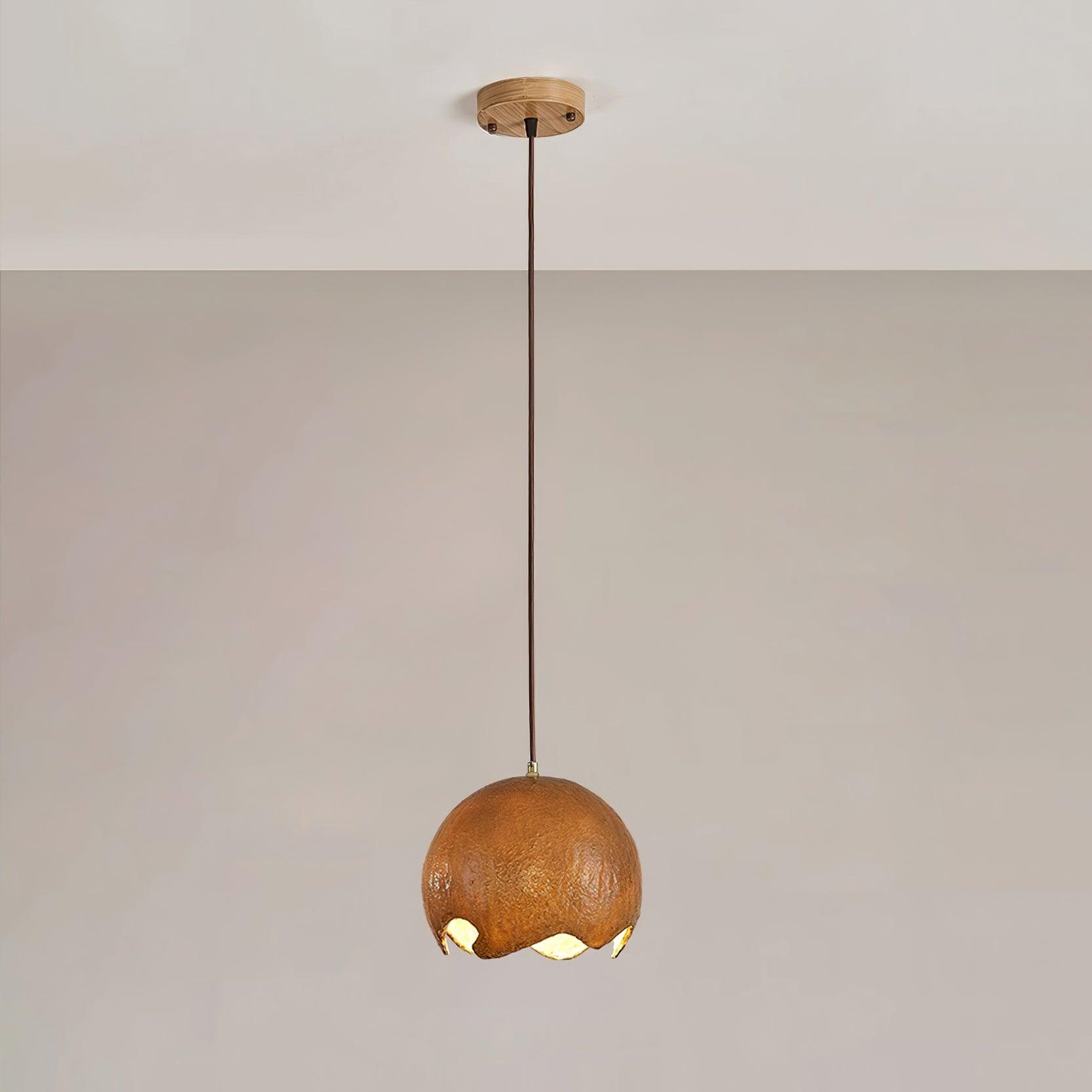 Patrick Wabi-Sabi Resin Pendant Light-Neutral Decor