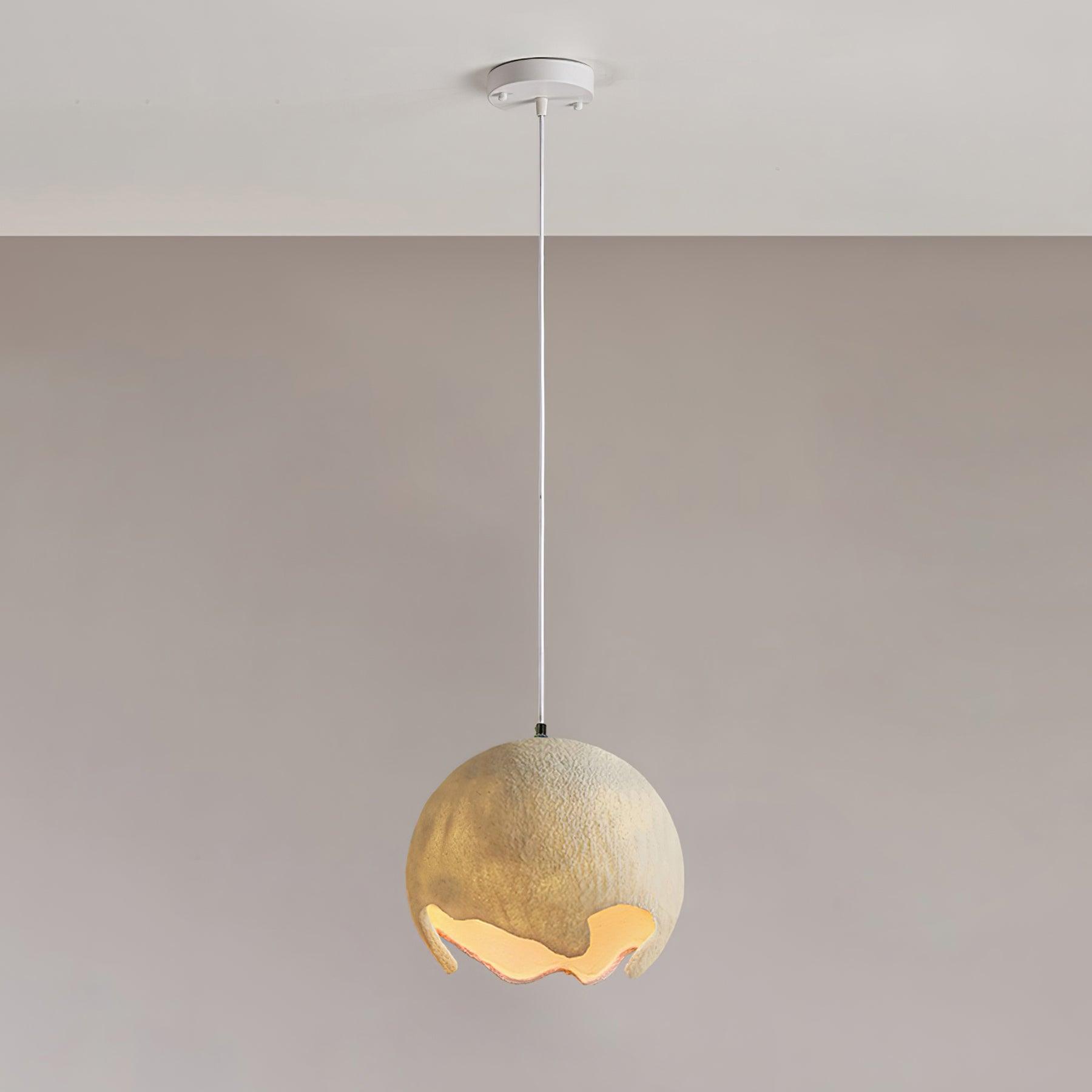 Patrick Wabi-Sabi Resin Pendant Light-Neutral Decor
