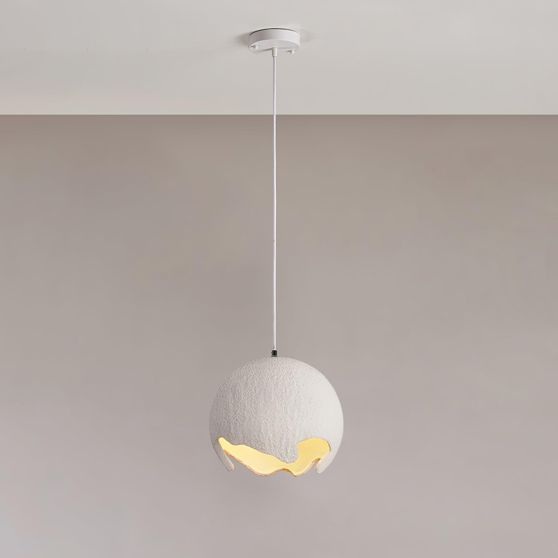 Patrick Wabi-Sabi Resin Pendant Light-Neutral Decor