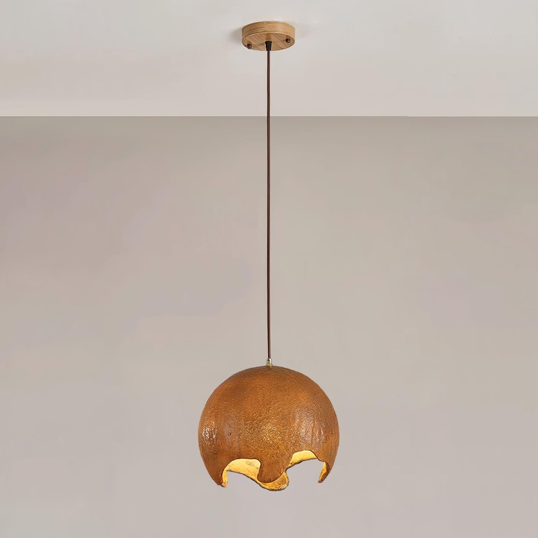 Patrick Wabi-Sabi Resin Pendant Light-Neutral Decor