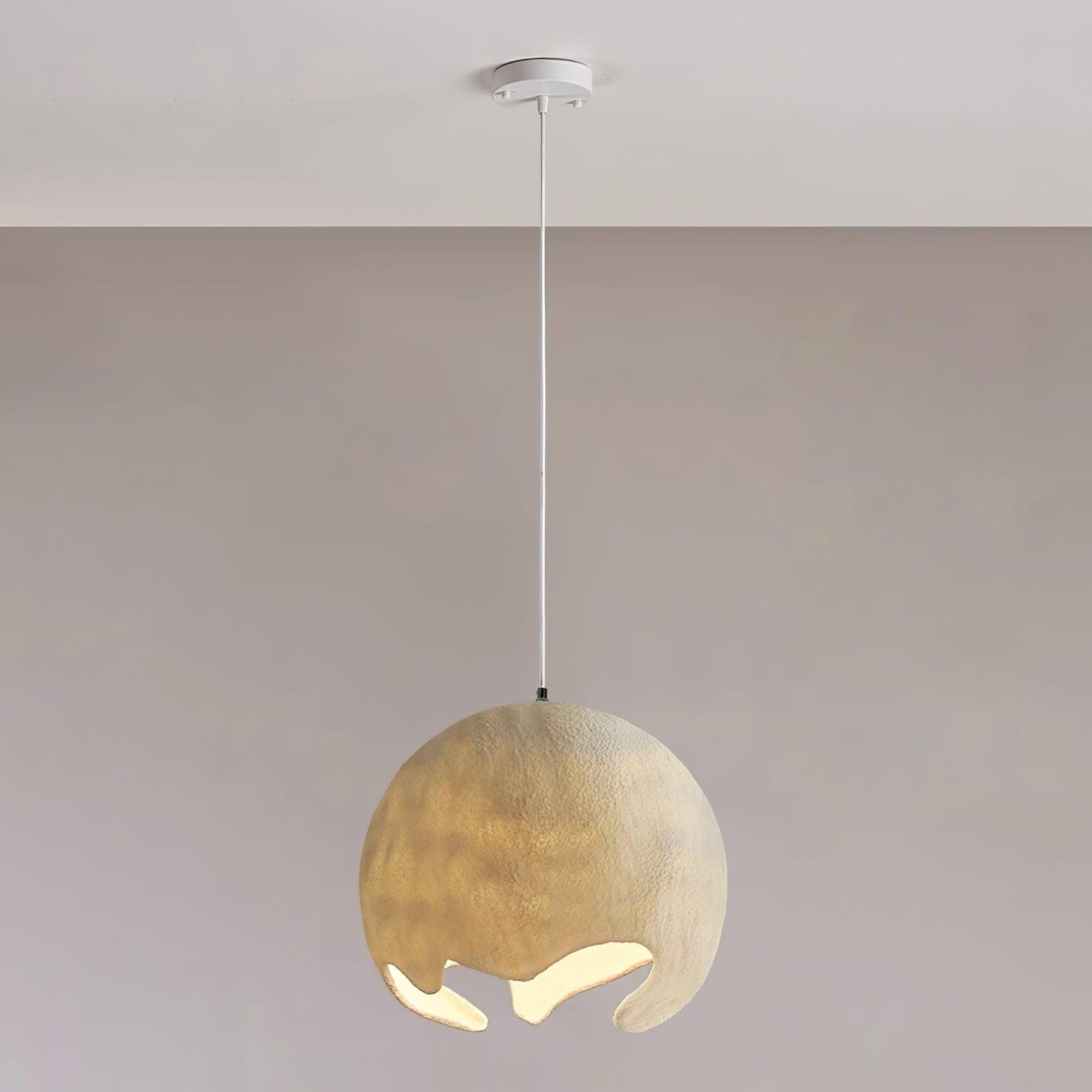 Patrick Wabi-Sabi Resin Pendant Light-Neutral Decor