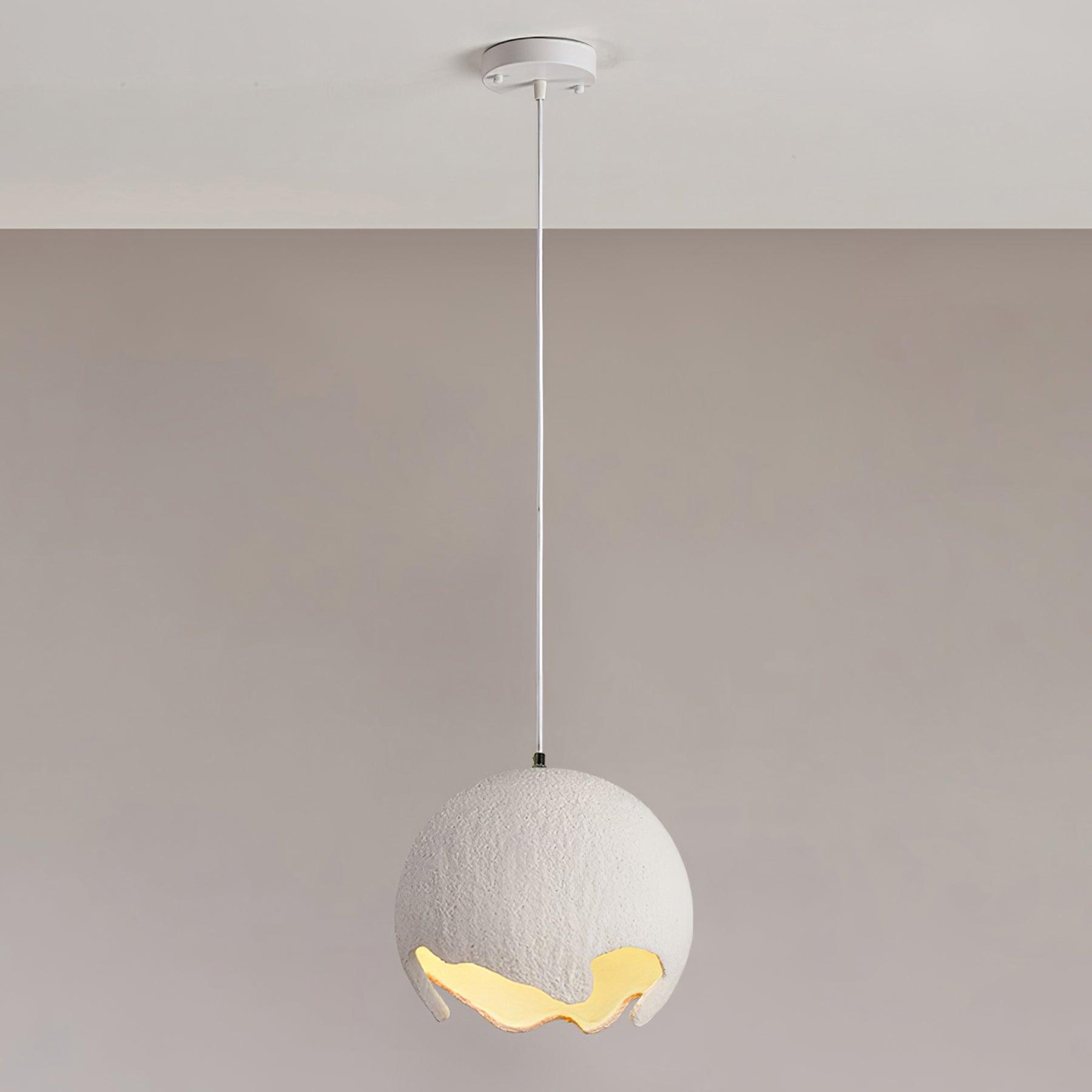 Patrick Wabi-Sabi Resin Pendant Light-Neutral Decor