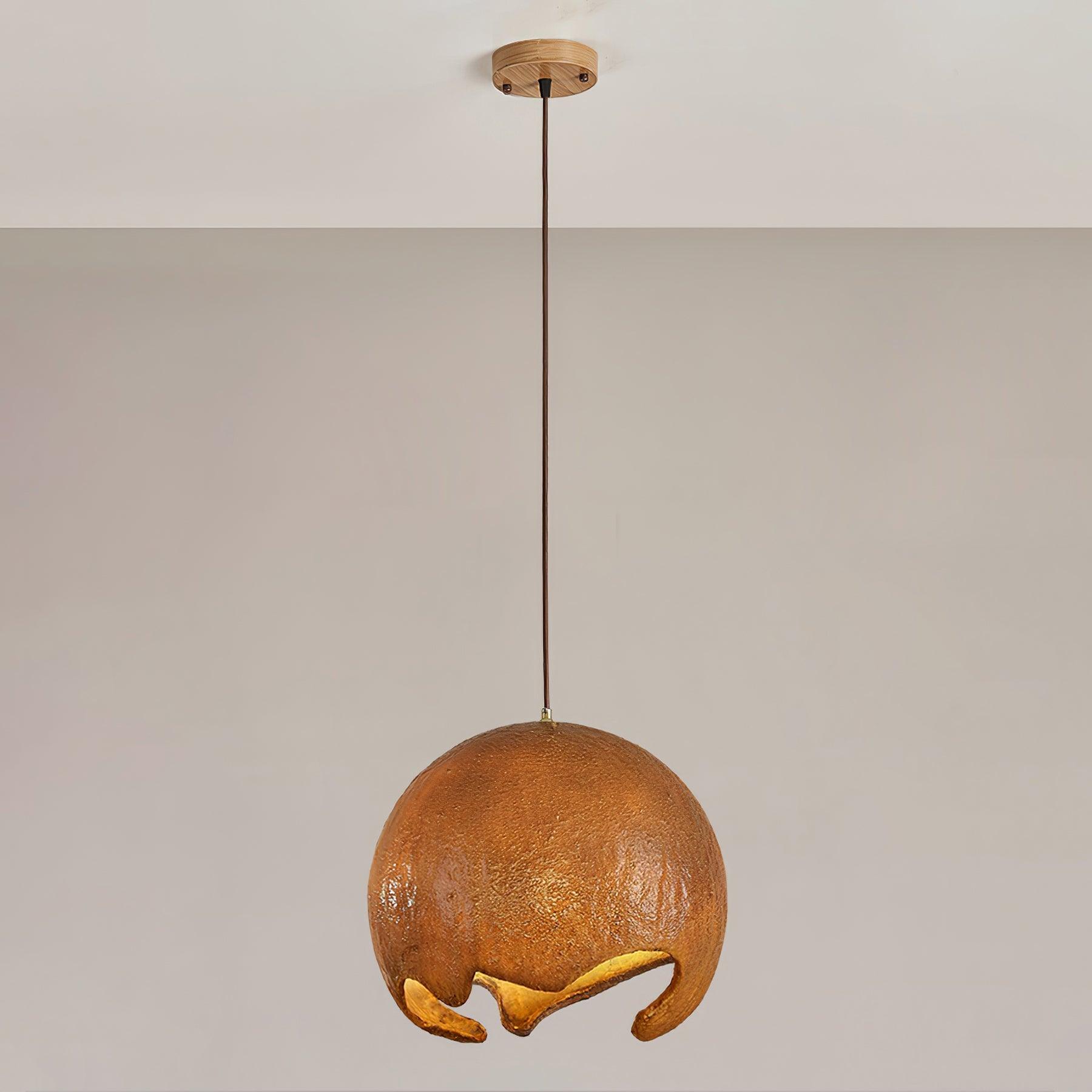 Patrick Wabi-Sabi Resin Pendant Light-Neutral Decor