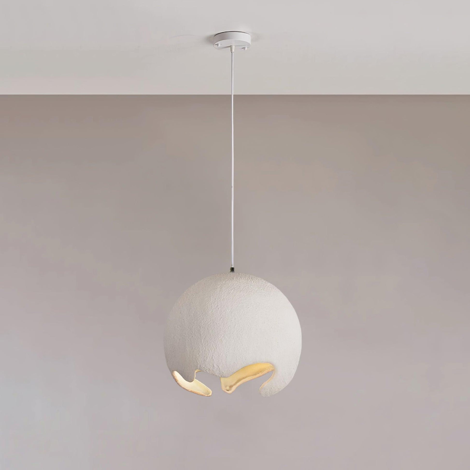 Patrick Wabi-Sabi Resin Pendant Light-Neutral Decor