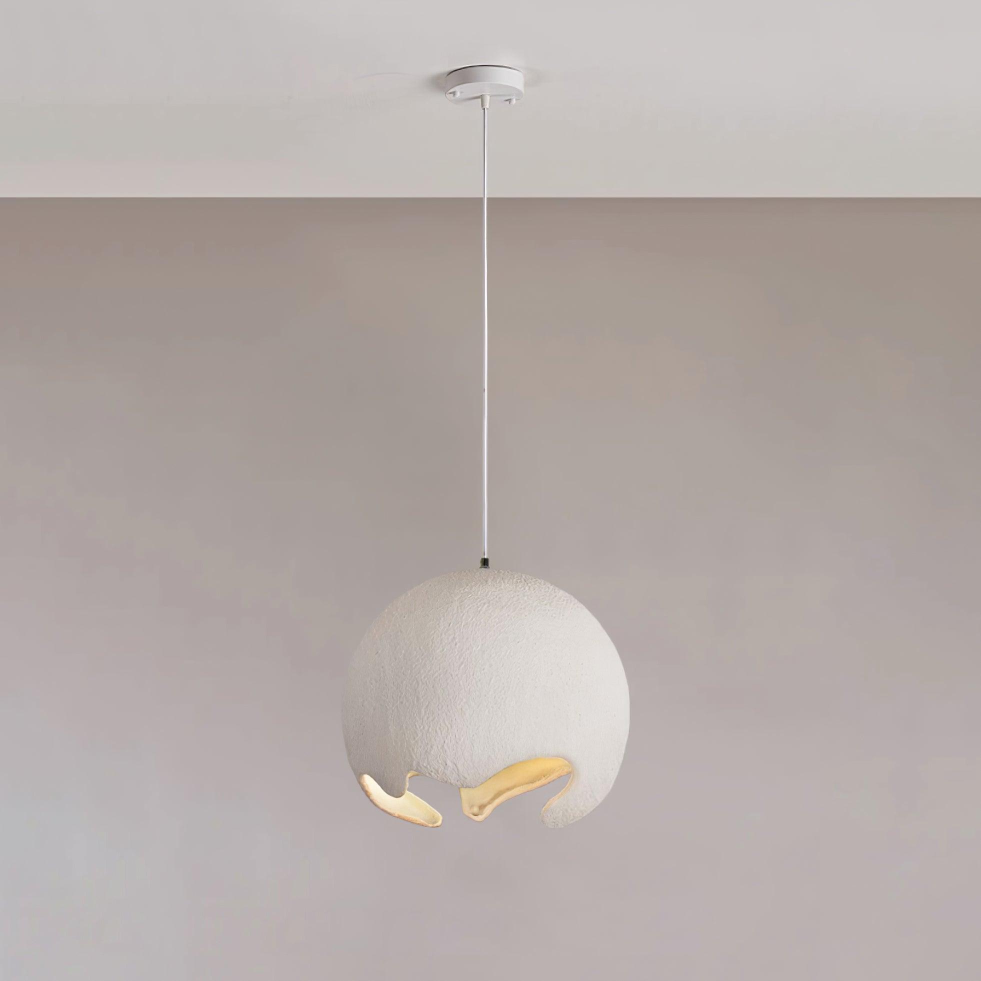 Patrick Wabi-Sabi Resin Pendant Light-Neutral Decor